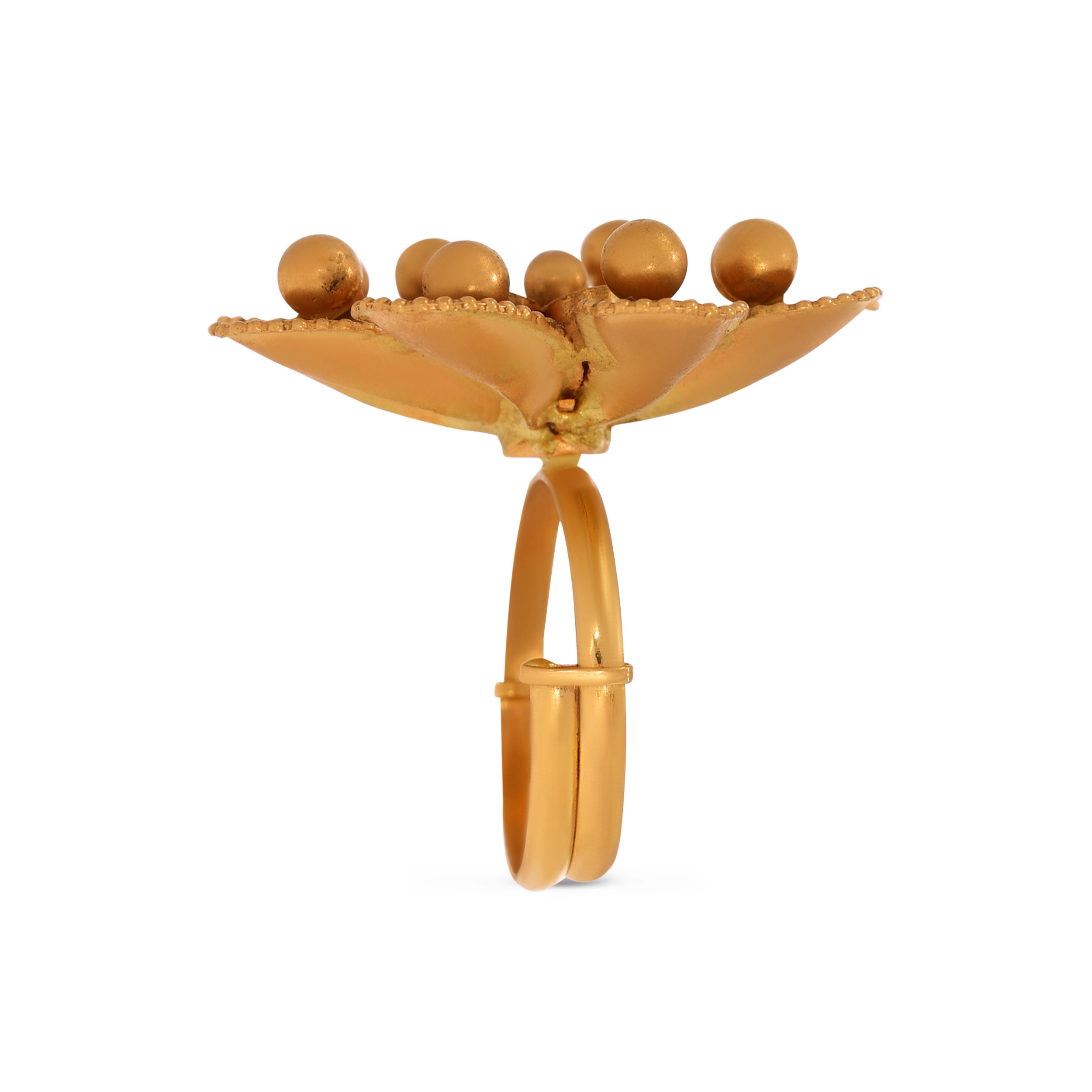 22K Yellow Gold Kundan Ring-GLR-D000765118 - Senco Gold and Diamonds