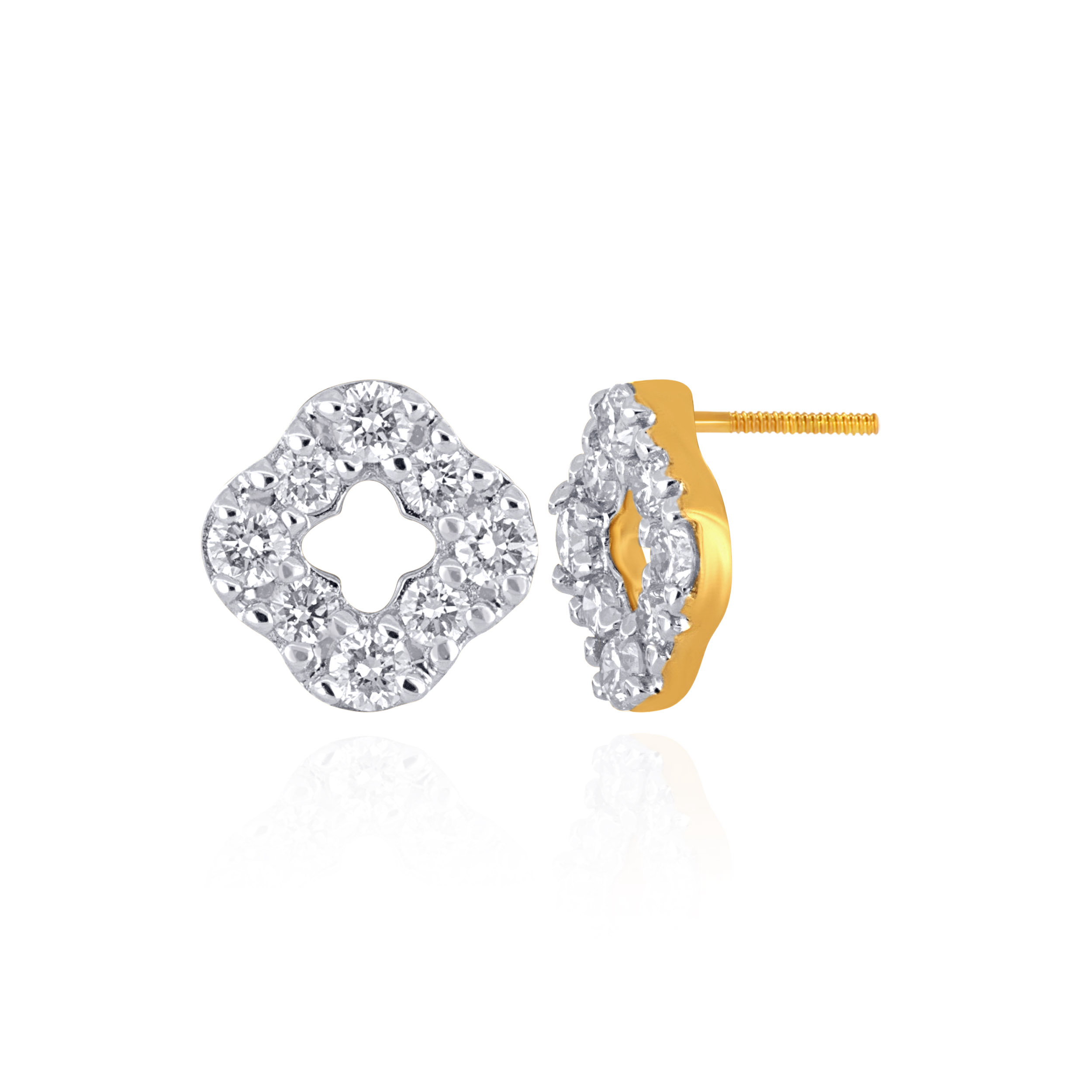 Brilliant Fourfold Diamond Studs - Senco Gold and Diamonds