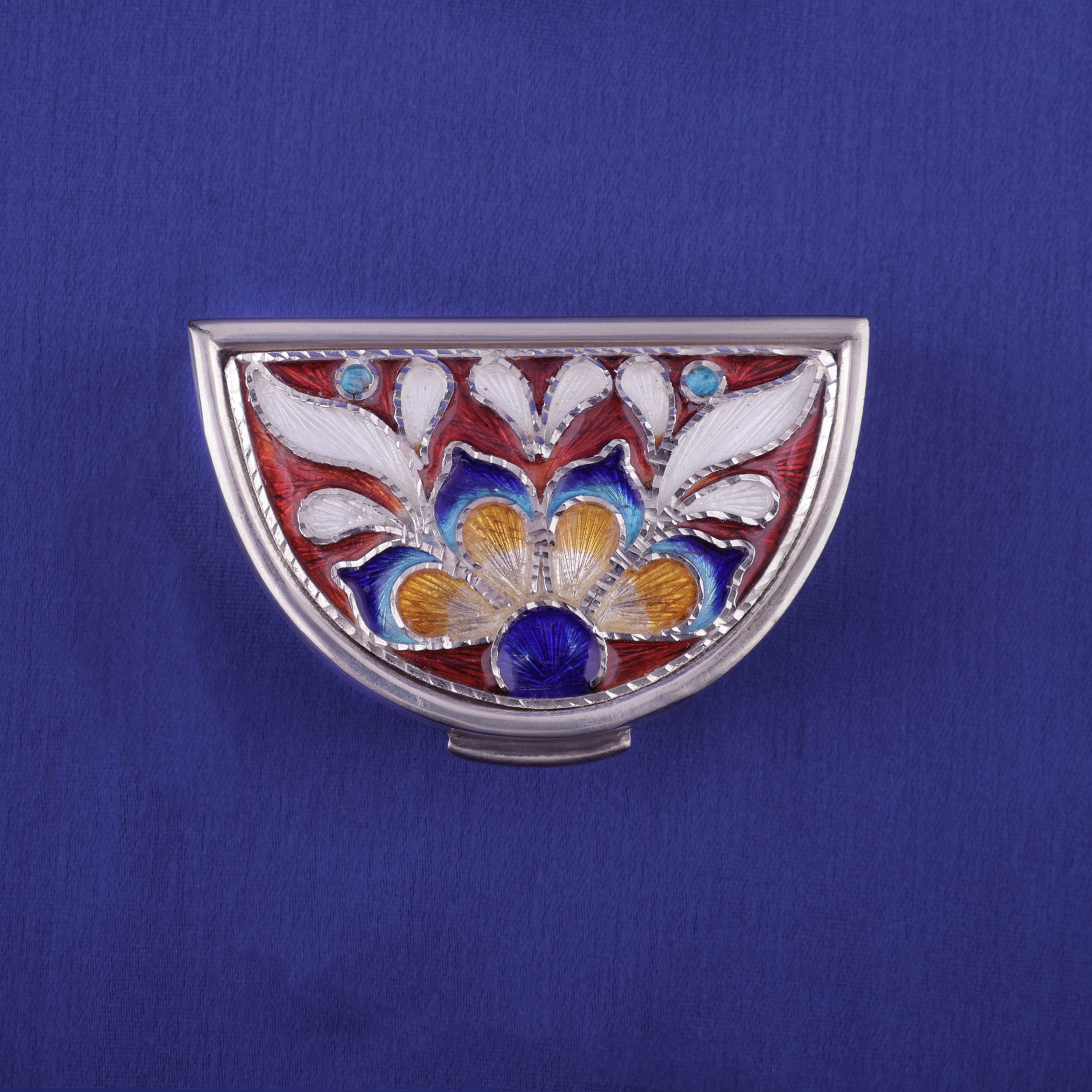 Artistic Enamel Silver Sindoor Dani - Senco Gold and Diamonds