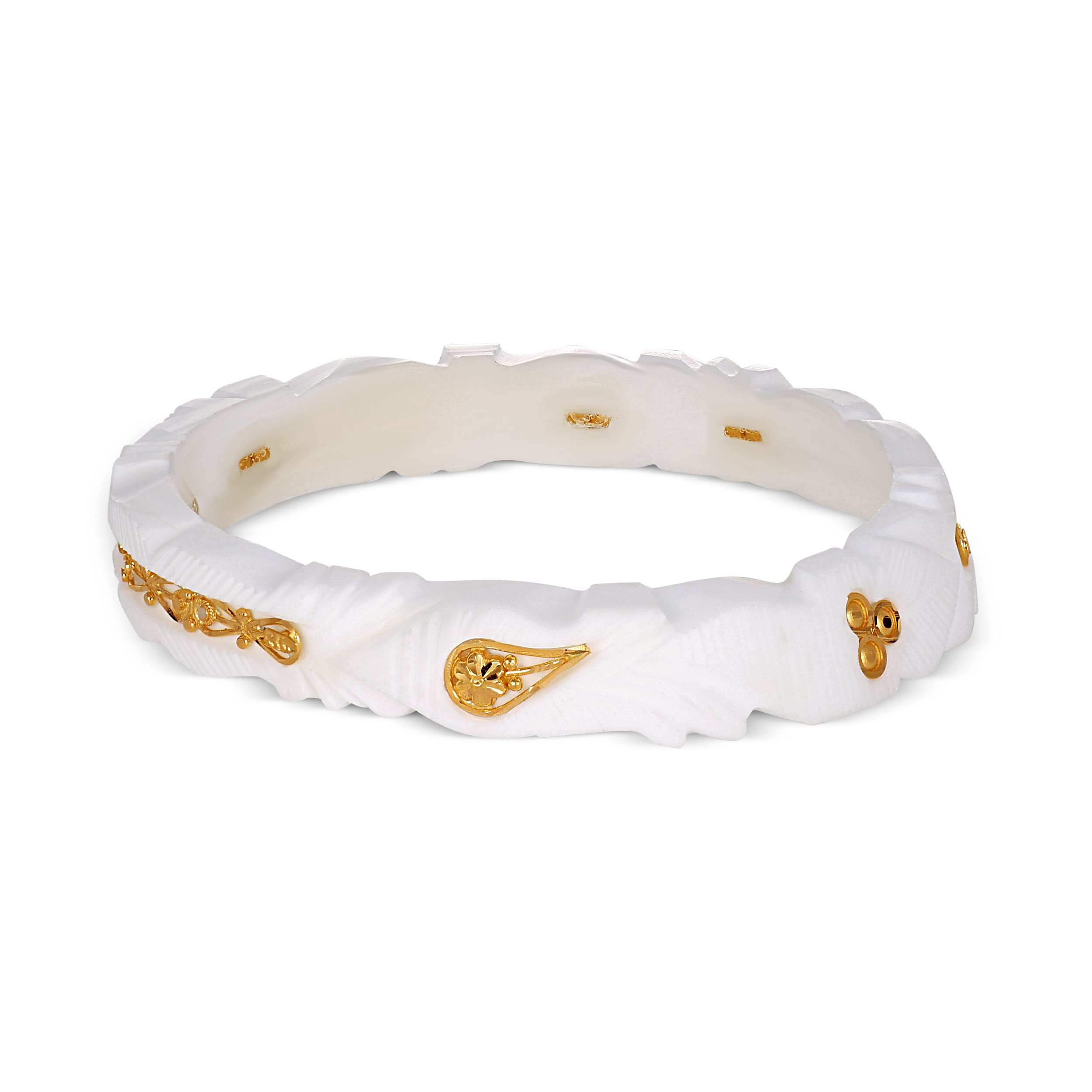 Tradition Woven Gold Sankha Bangle
 - Senco Gold and Diamonds