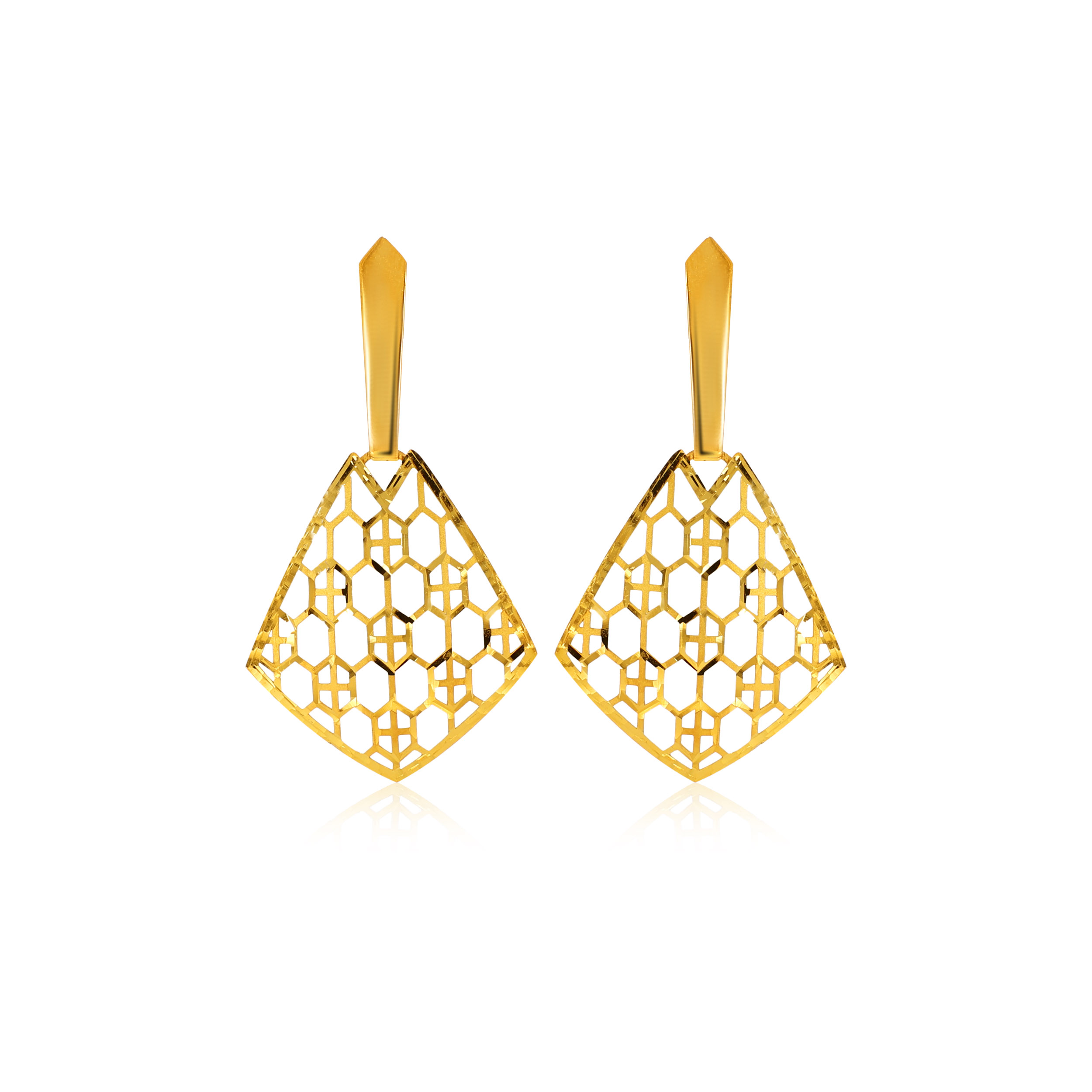 Ample Sweetness Gold Drop Earrings - Senco Gold and Diamonds