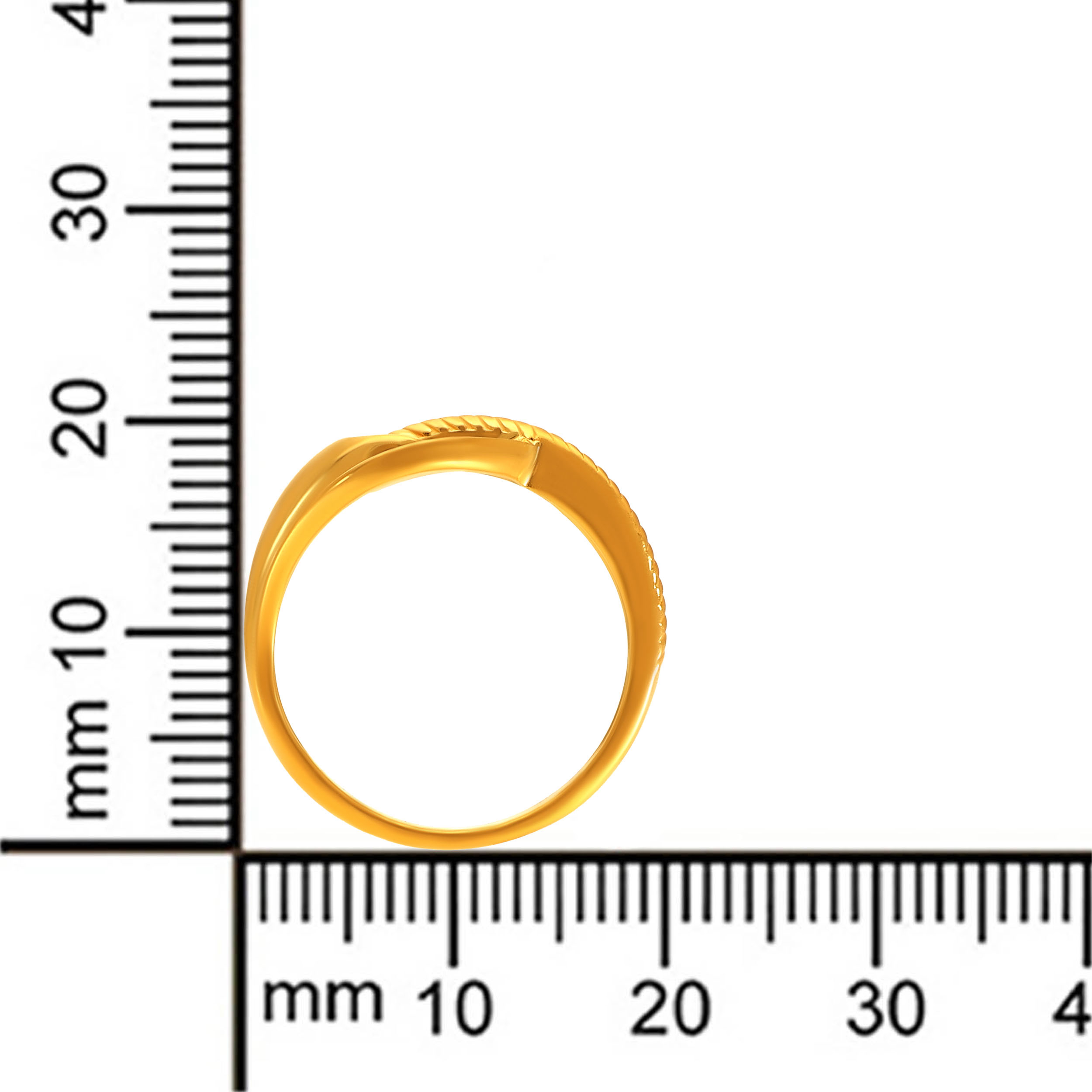 Braided Overlap Gold Ring - Senco Gold and Diamonds
