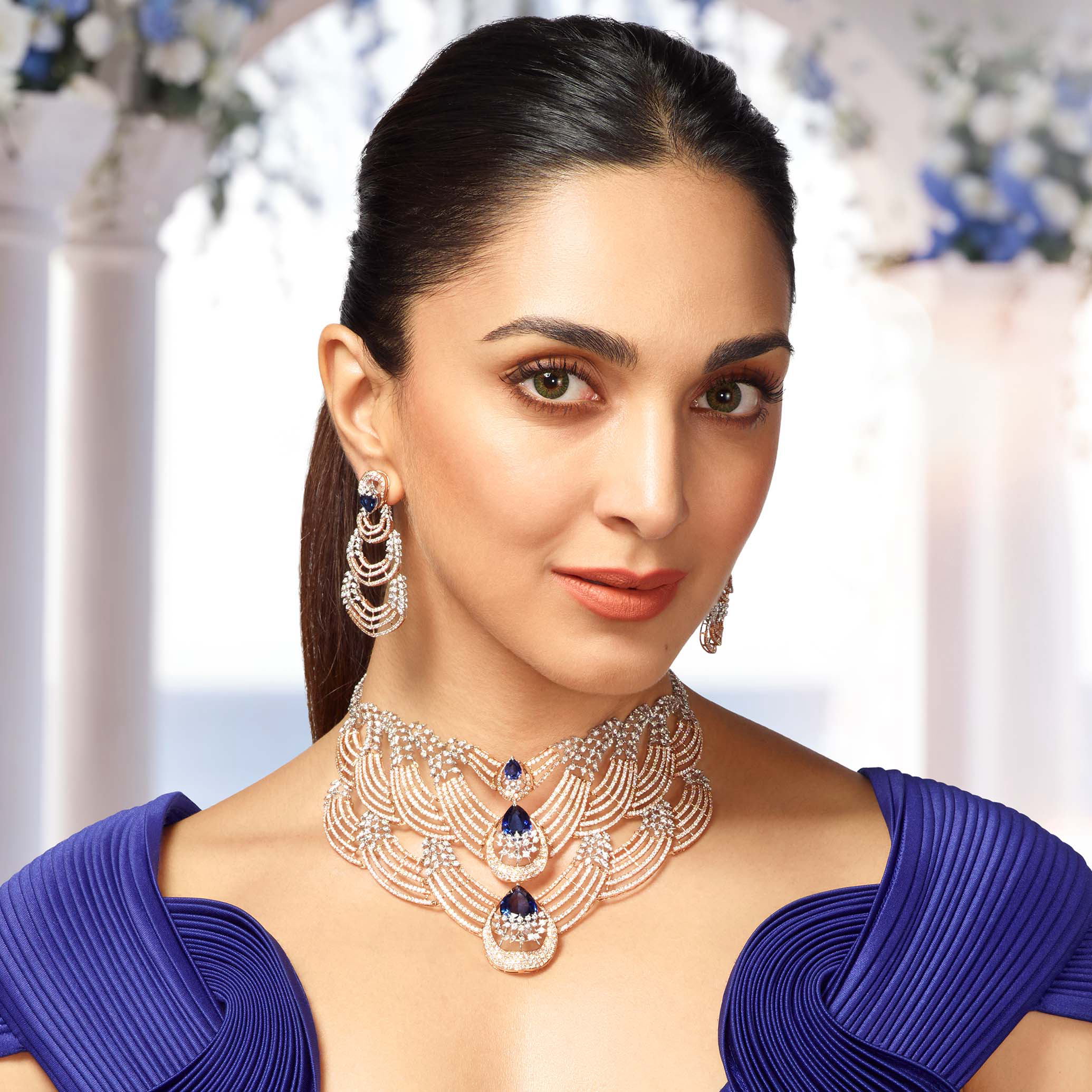Opulent Radiance Three-Tiered Diamond Earrings - Senco Gold and Diamonds