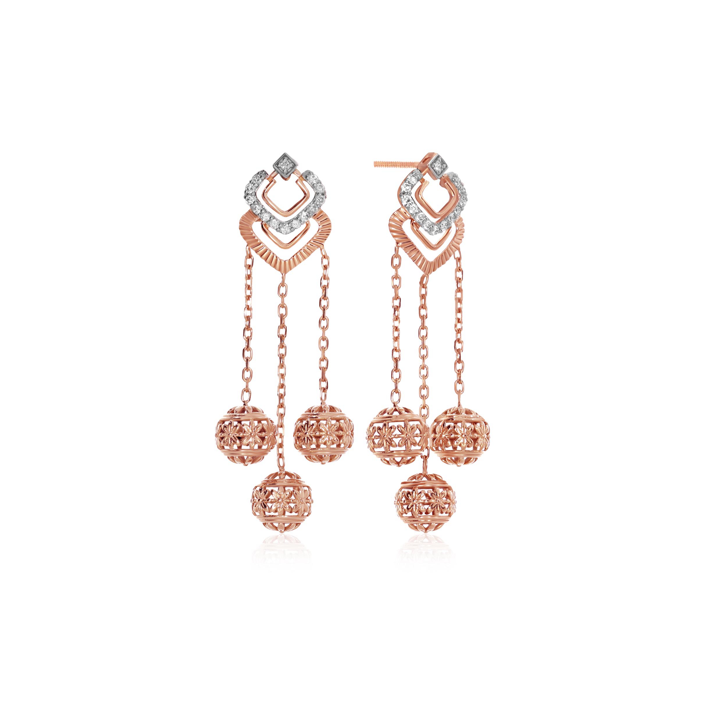 Traditional Trio Diamond Earrings - Senco Gold and Diamonds