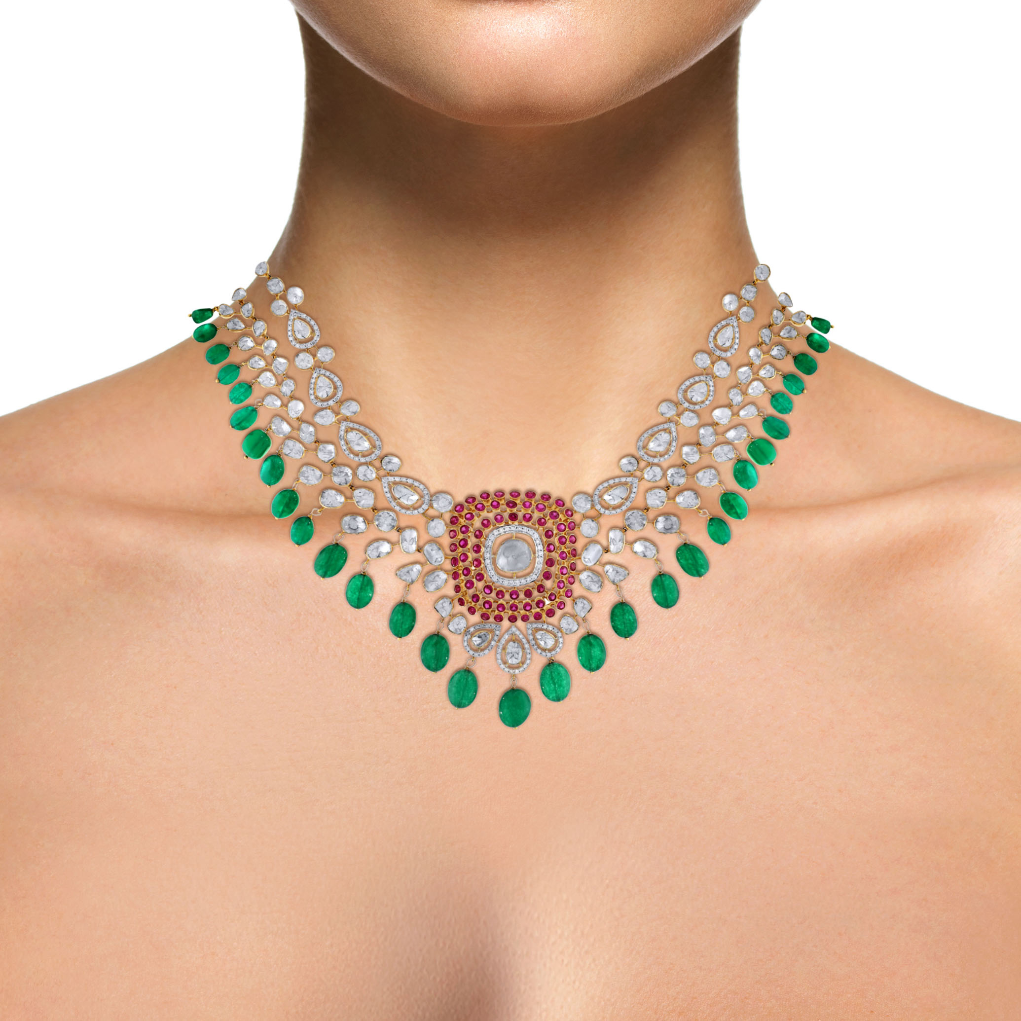 18K Yellow Gold Diamond Necklace-DGN-D000785295 - Senco Gold and Diamonds