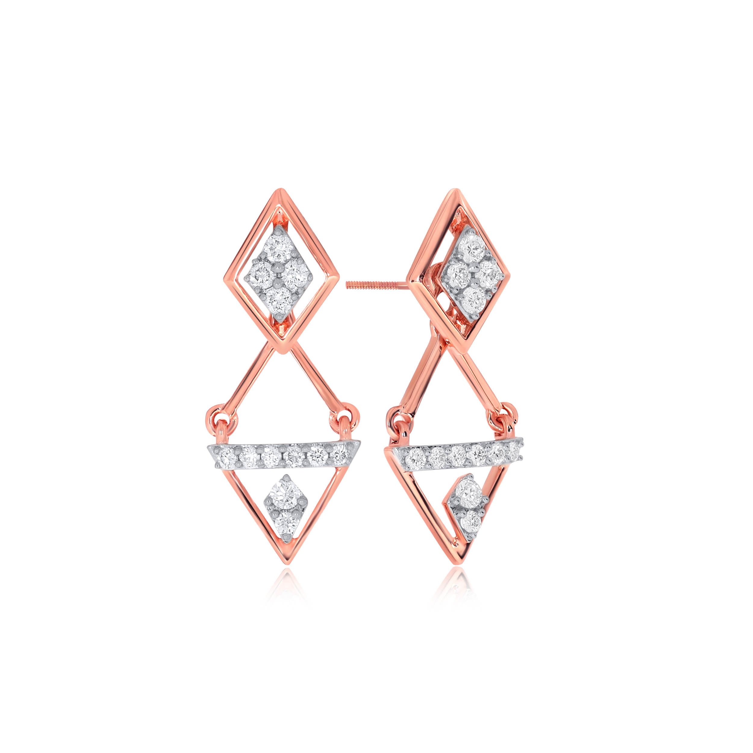 Dramatic Dolls Diamond Drop Earrings - Senco Gold and Diamonds