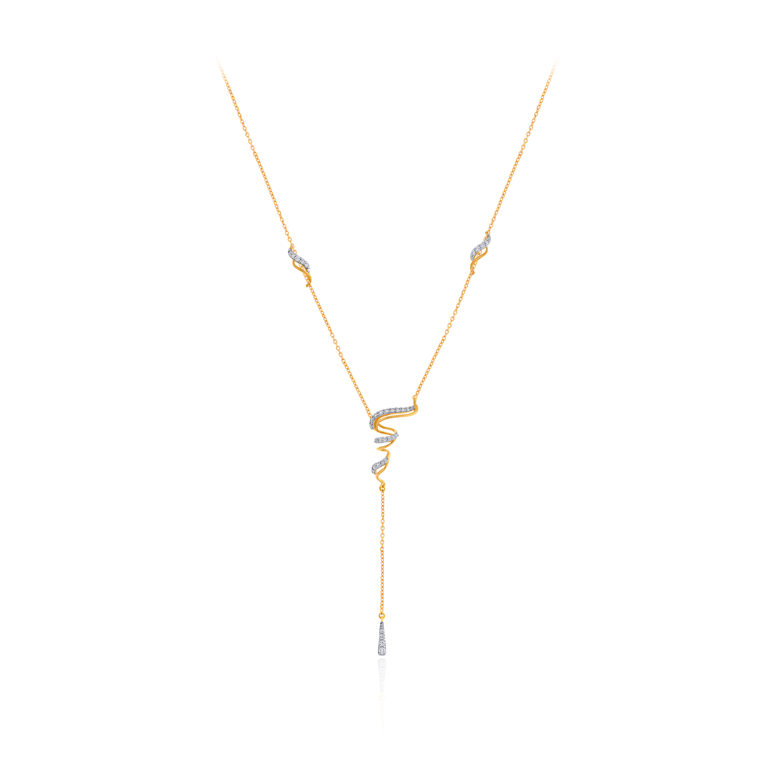 Chic Twist Diamond Chain Pendant - Senco Gold and Diamonds