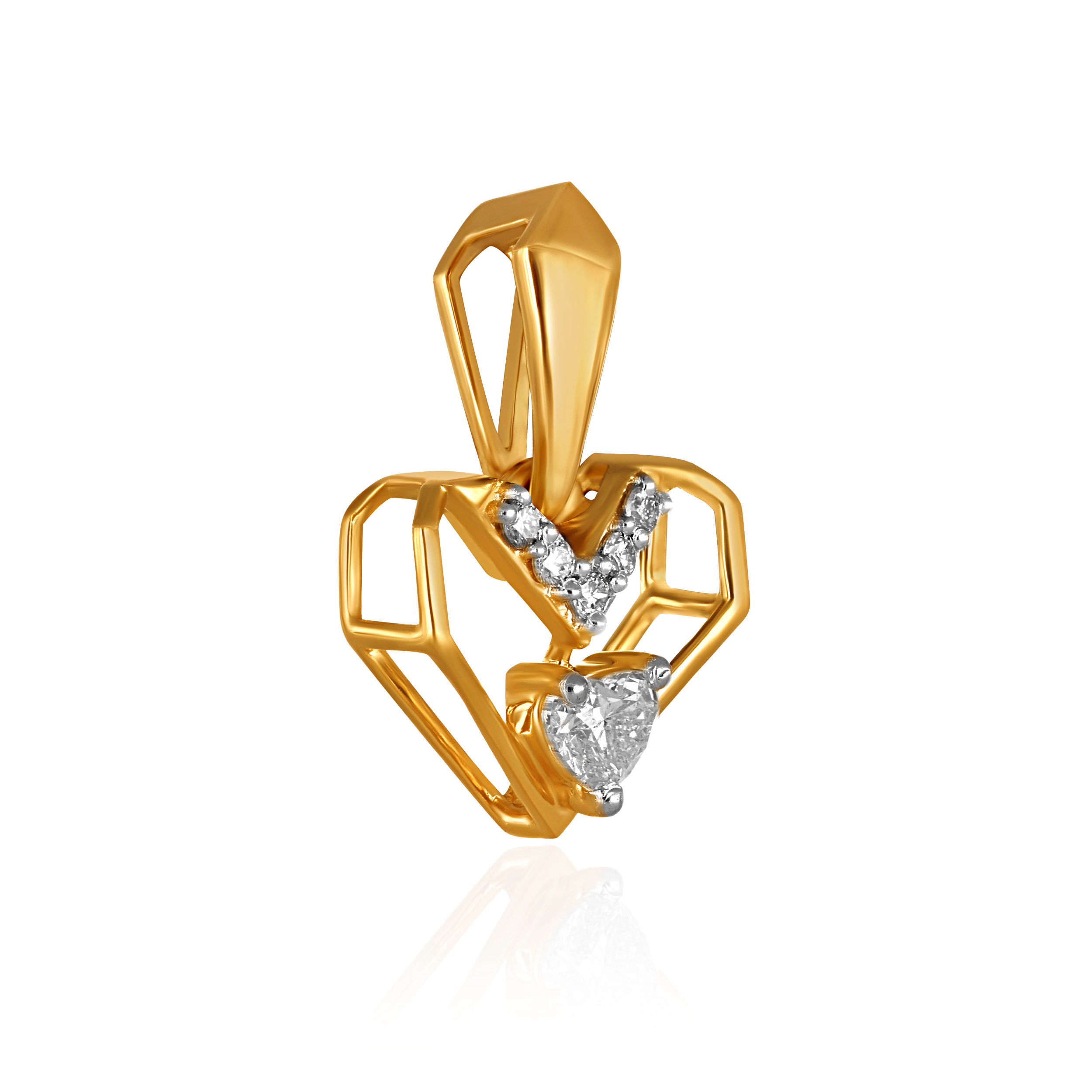 Open Heart Relic Diamond Pendant - Senco Gold and Diamonds