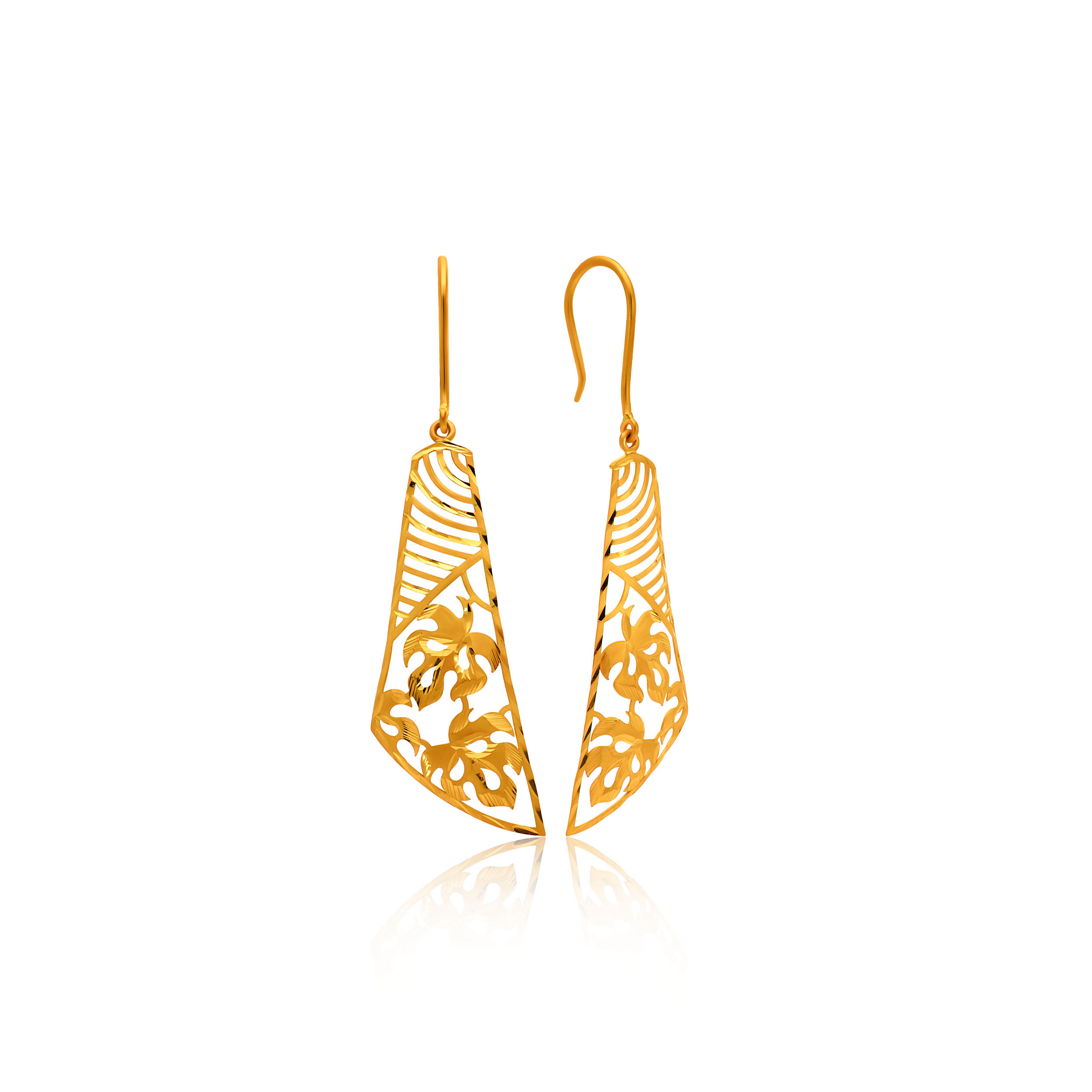 22K Yellow Gold Earrings-GPNGP-SAD0005557 - Senco Gold and Diamonds