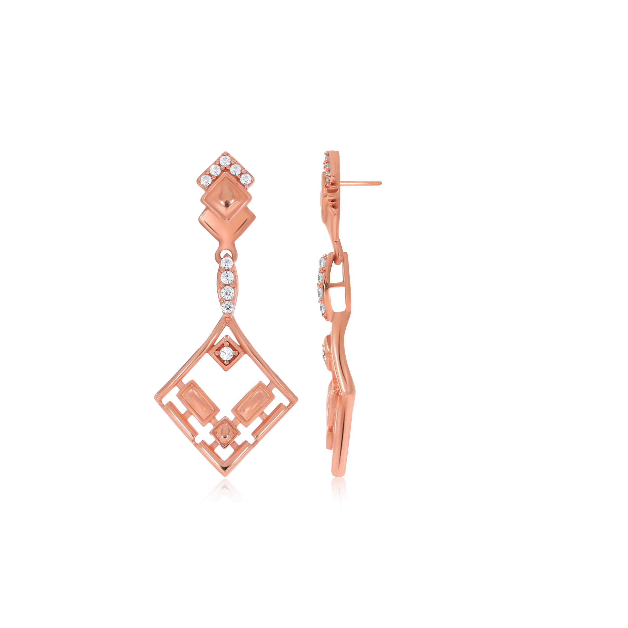 Retro Arrow Gold Drop Earrings - Senco Gold and Diamonds