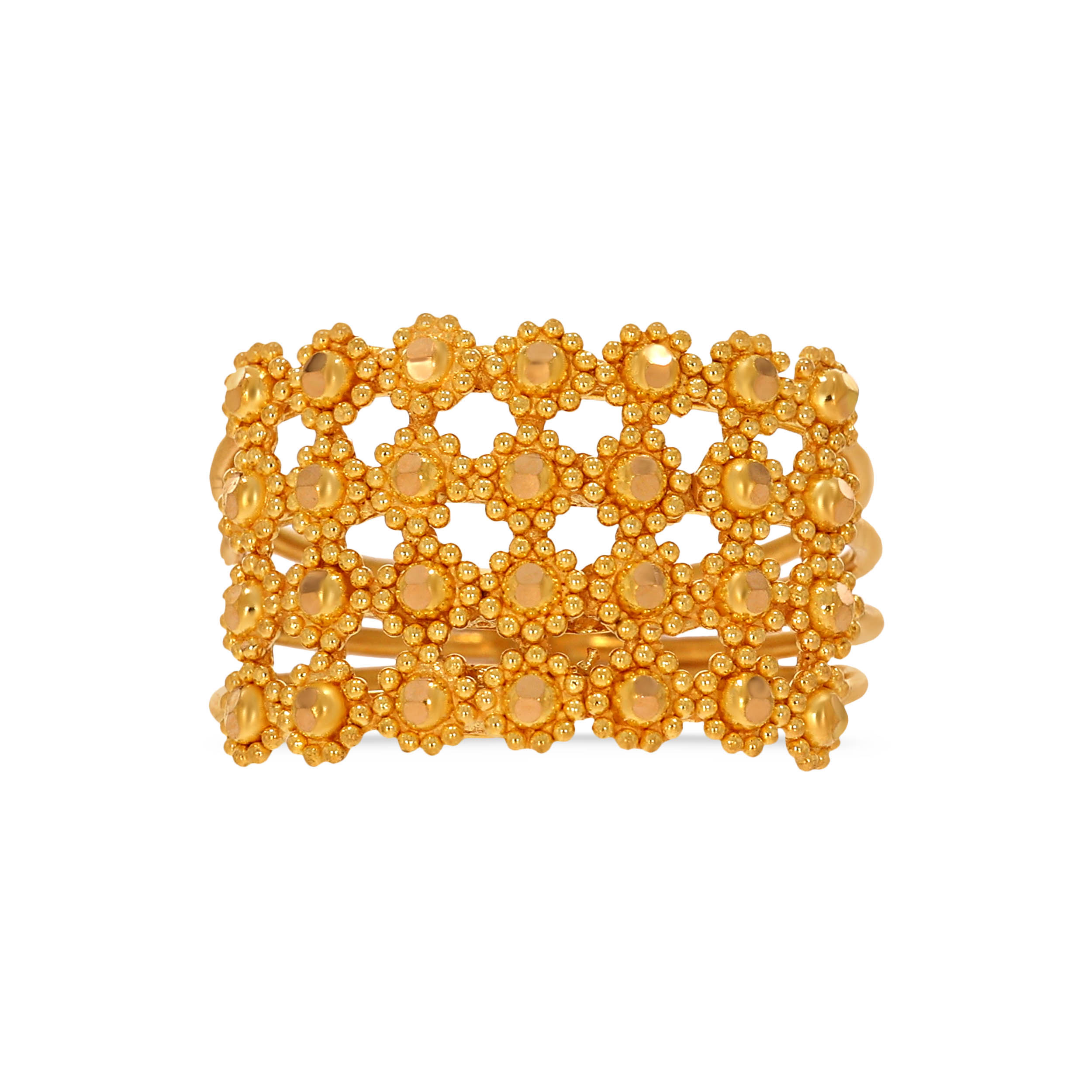 Traditional Ballwork Design Gold Ring - Senco Gold and Diamonds