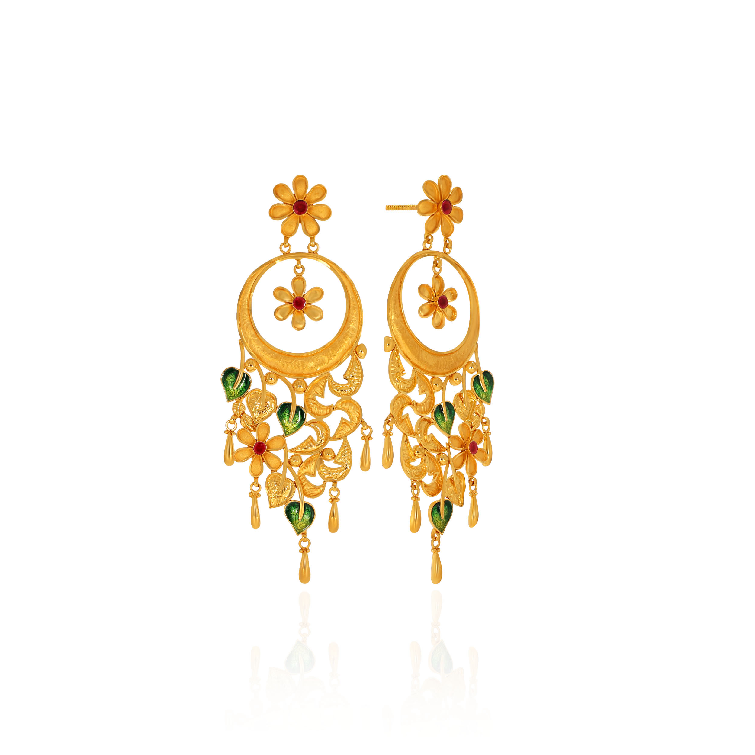 Mystic Garden Gold Earrings - Senco Gold and Diamonds
