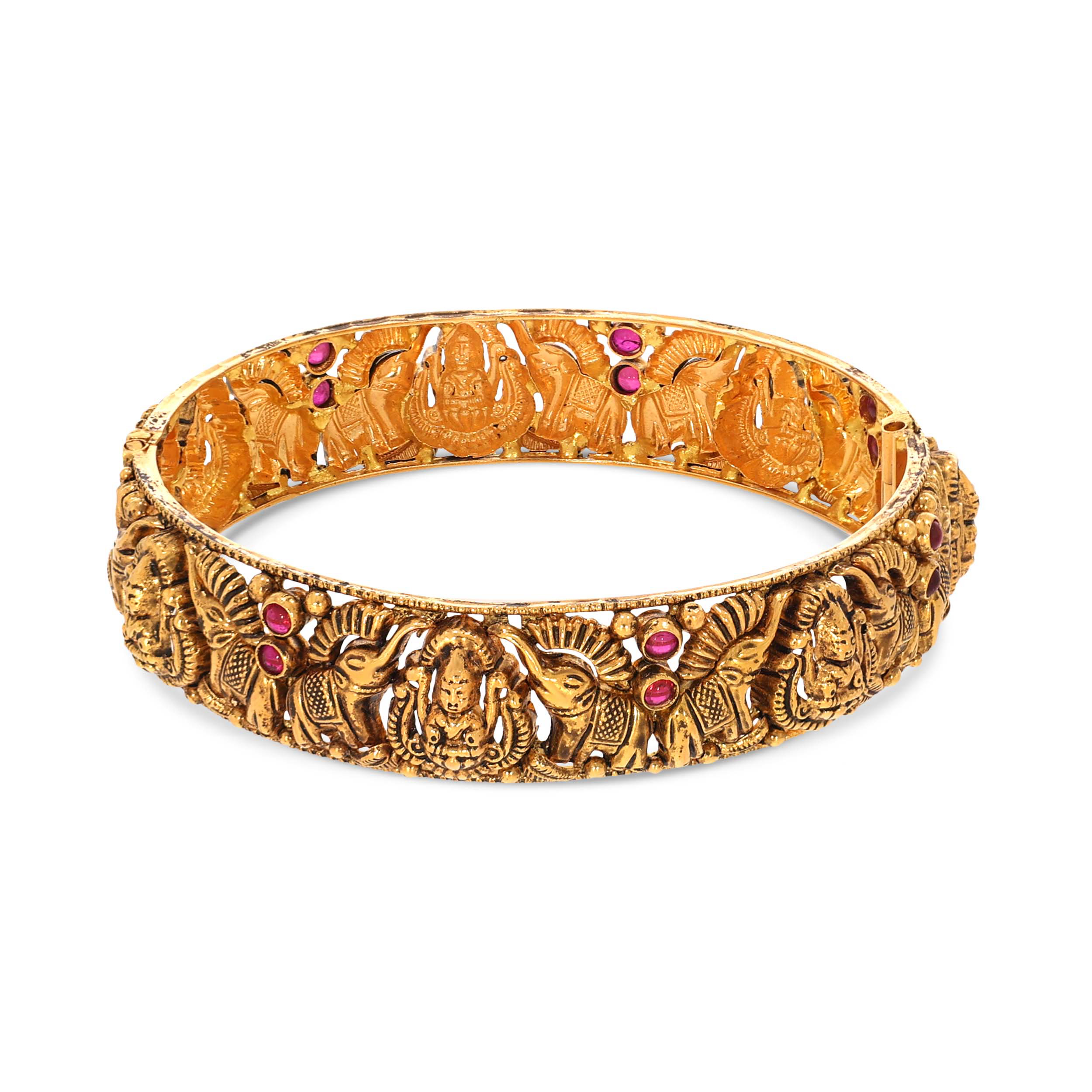 Mythic Craft Artistic Gold Bangle - Senco Gold and Diamonds