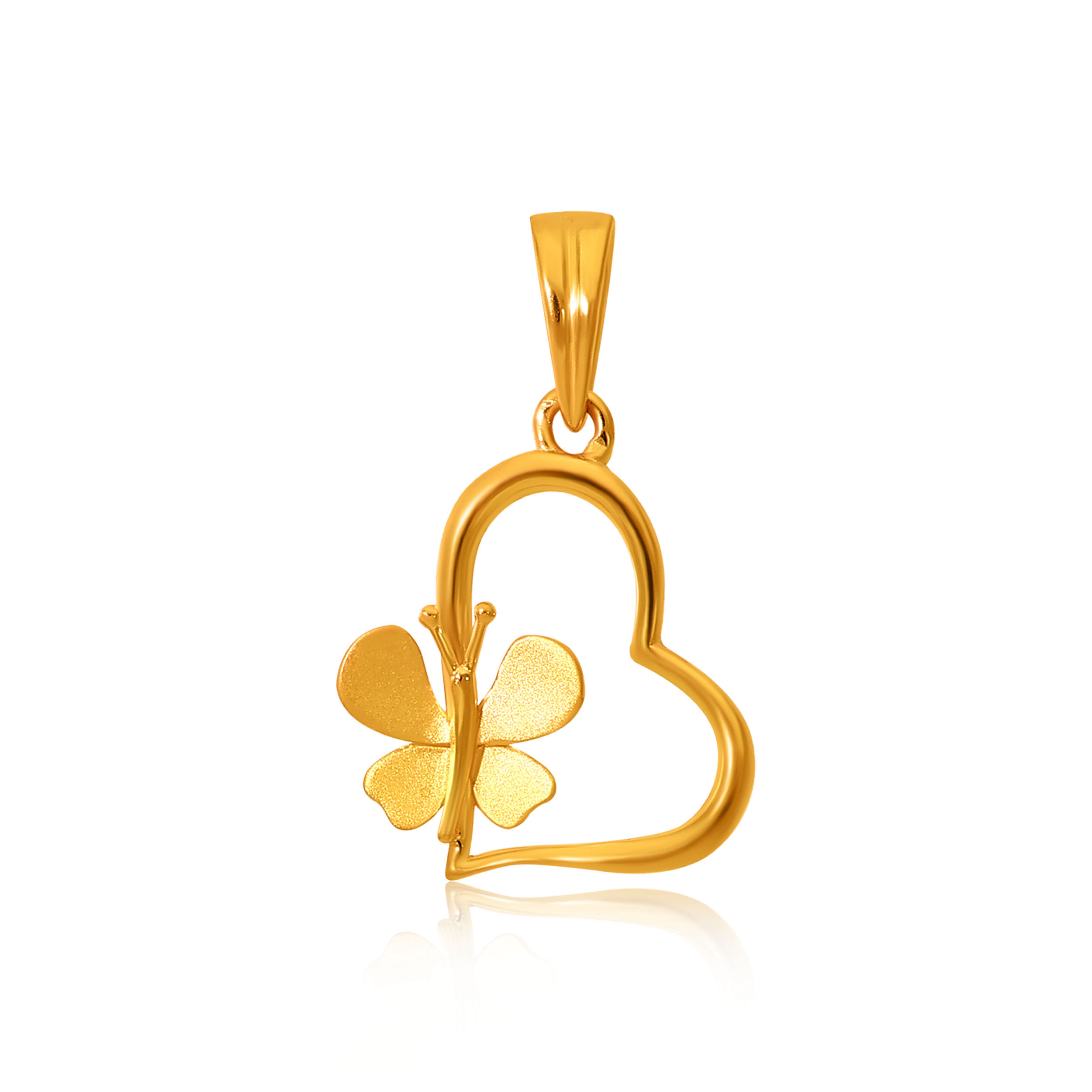 Serenade Butterfly Gold Pendant - Senco Gold and Diamonds