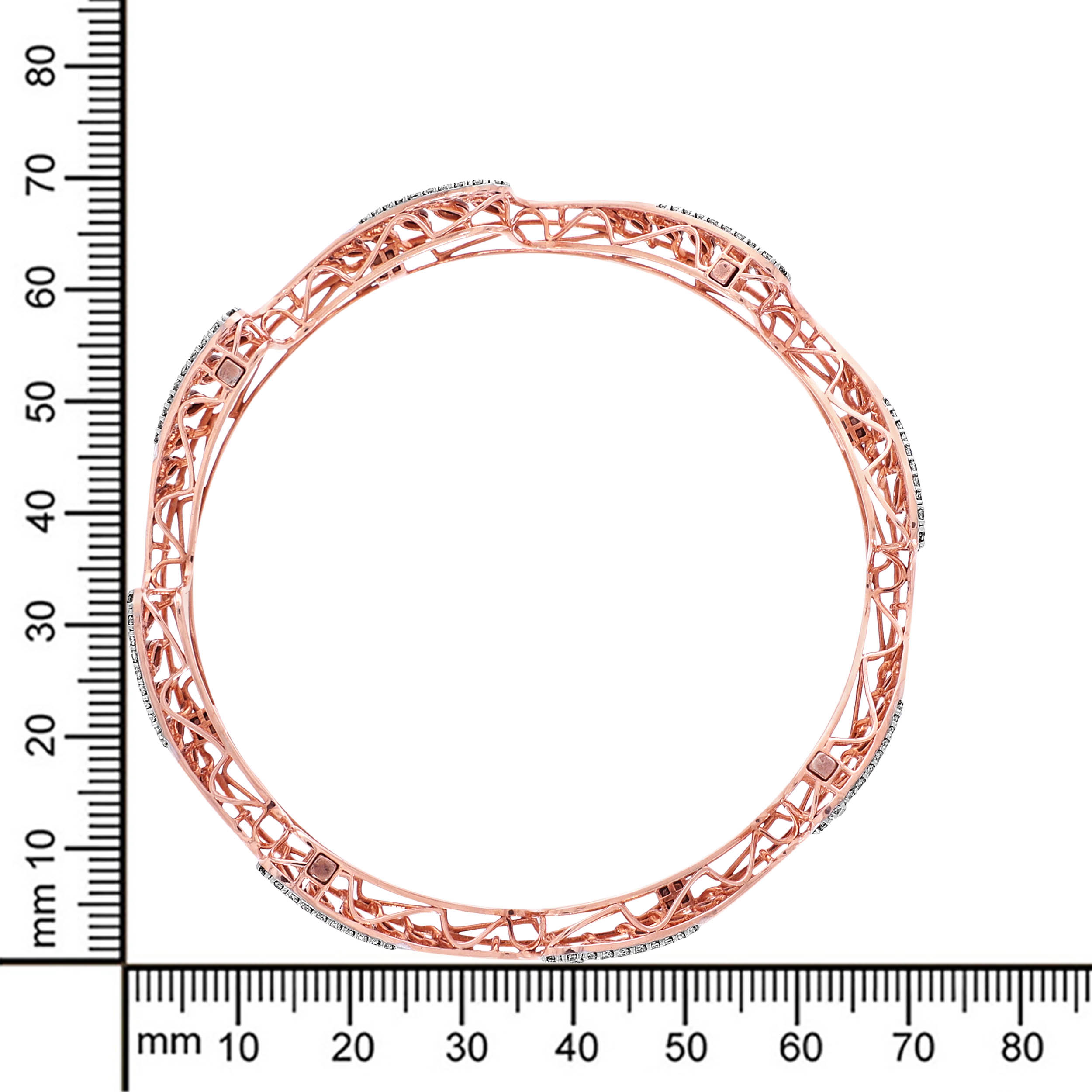 Wavy Connect Magnetic Diamond Bangle - Senco Gold and Diamonds