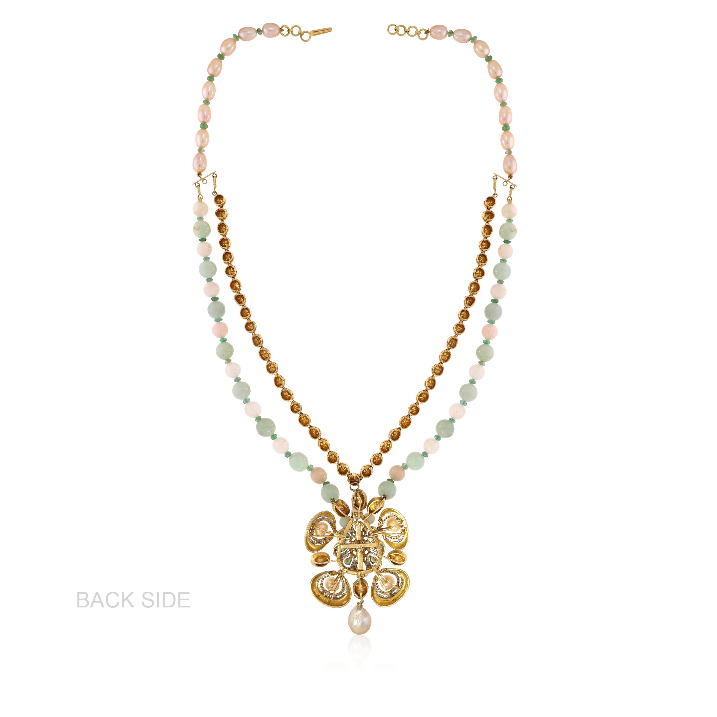 Dual Treasure Polki Diamond Necklace - Senco Gold and Diamonds