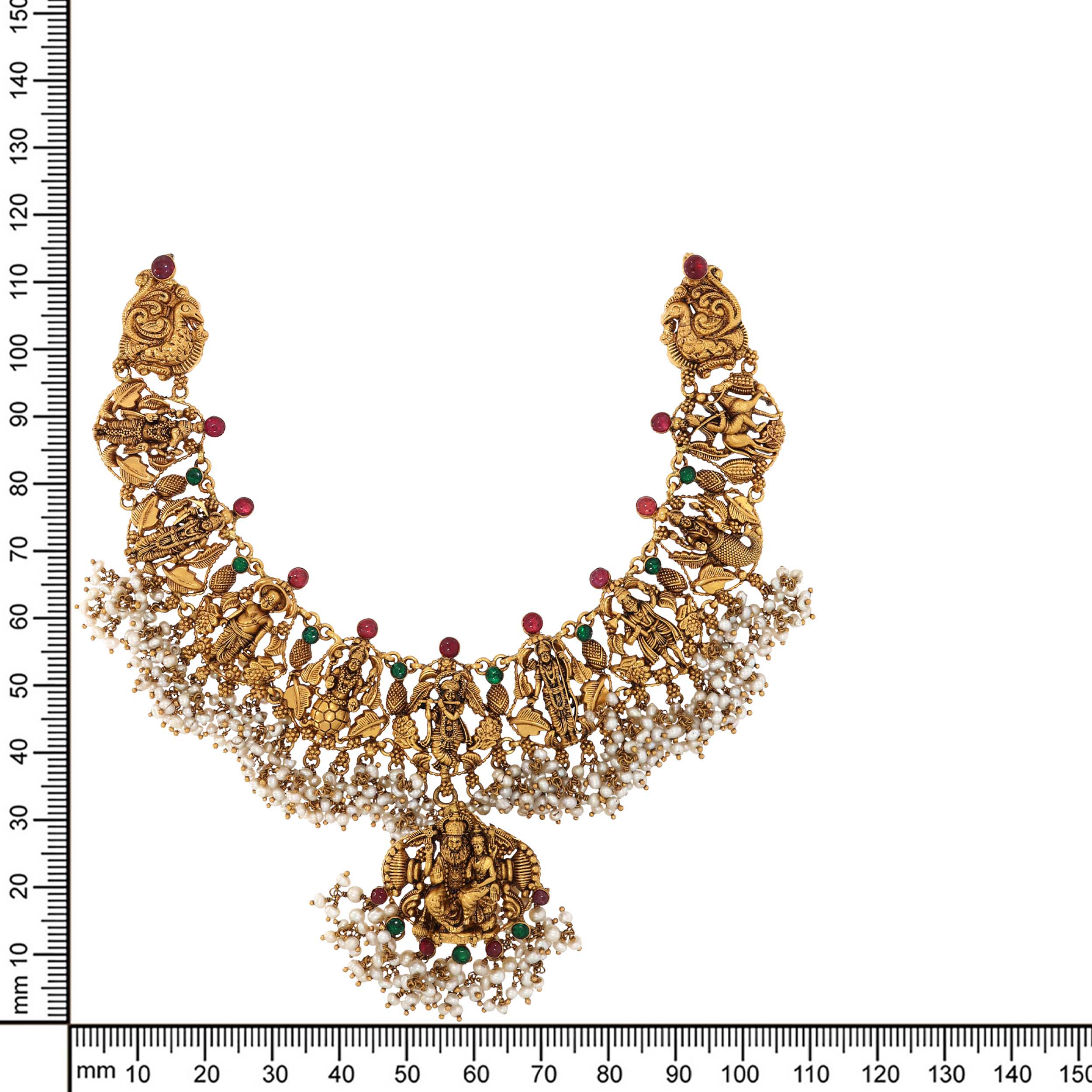 Enchanting Devotion Antique Gold Necklace - Senco Gold and Diamonds