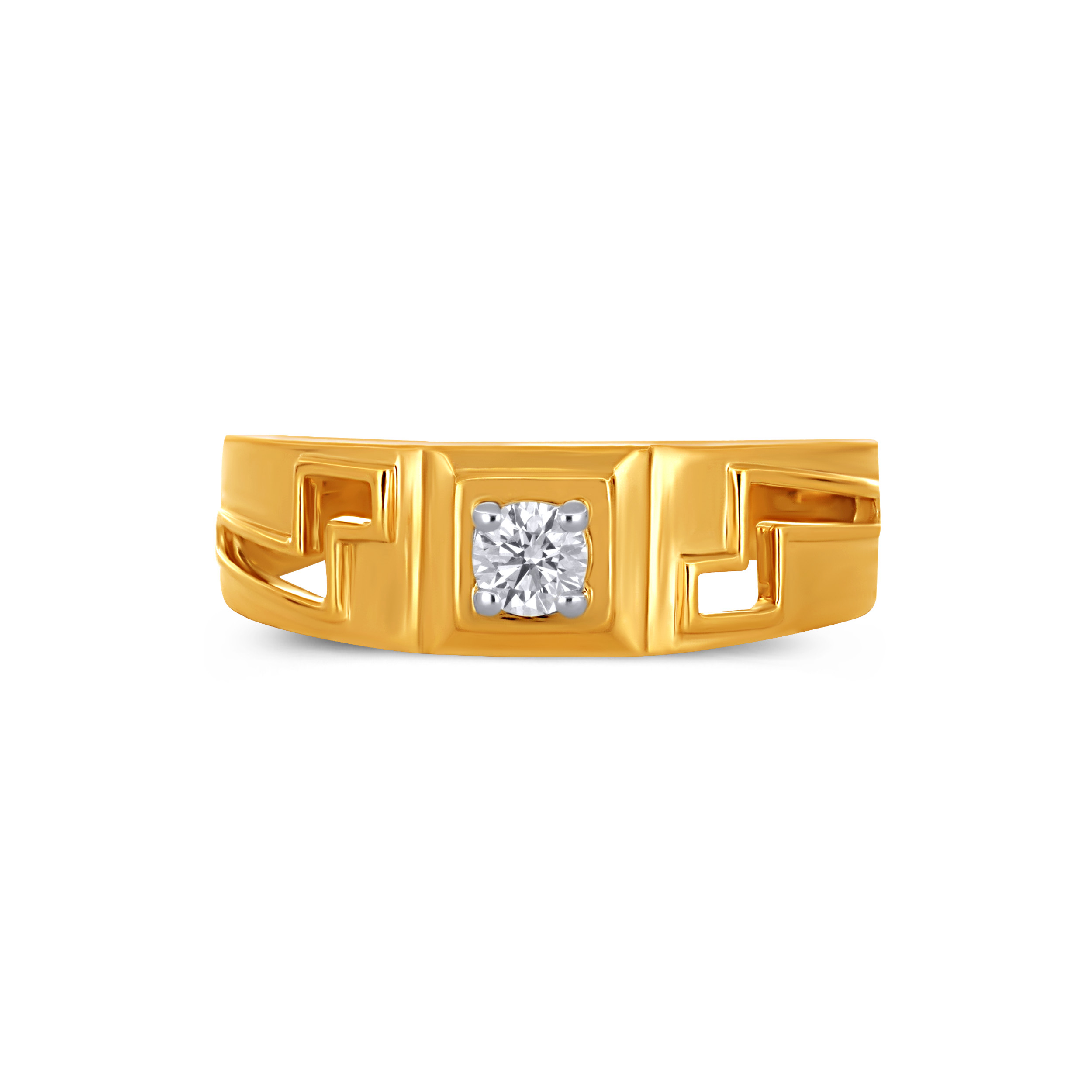 Sovereign Cut Men's Solitaire Diamond Ring alternate view 1