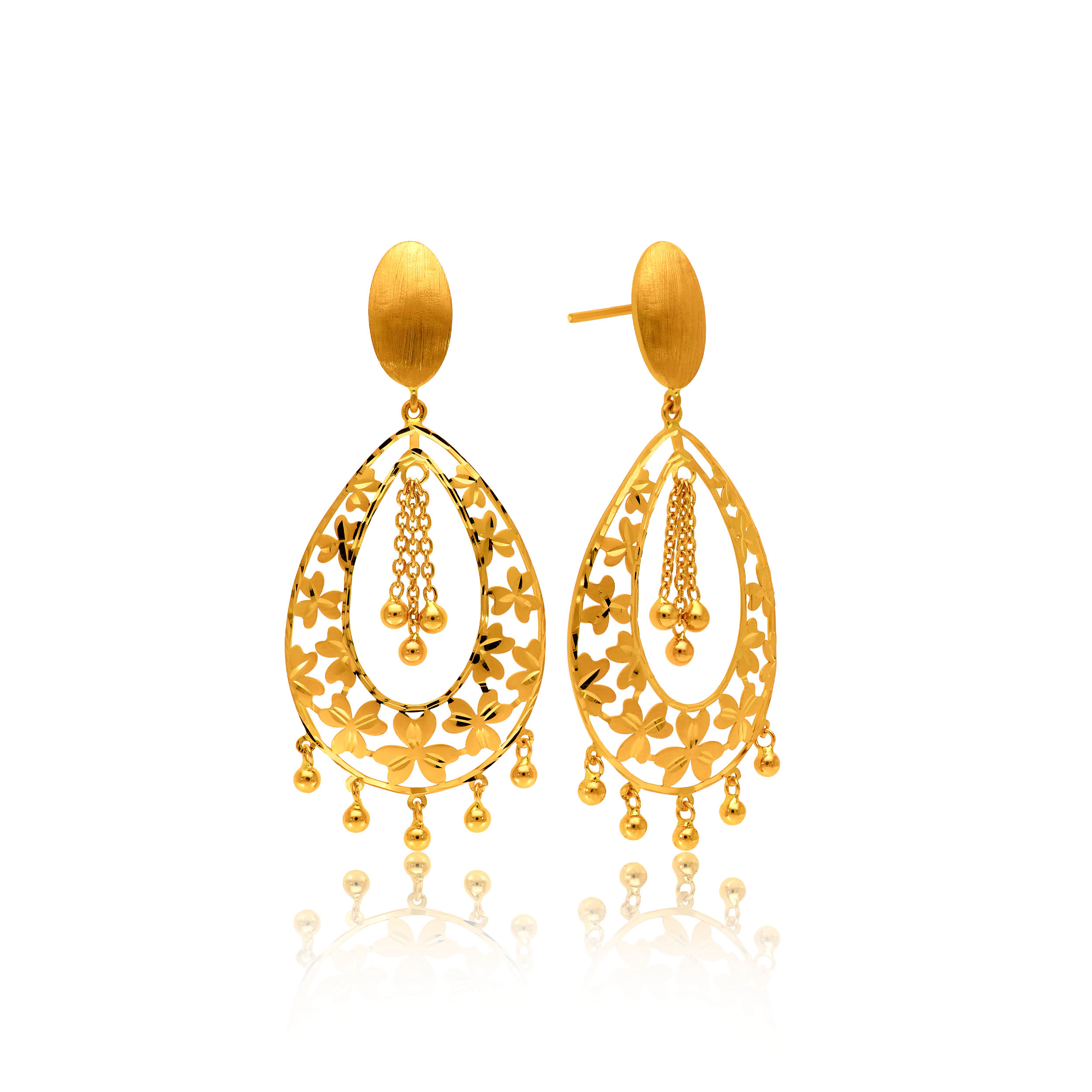 22K Yellow Gold Earrings-GP-SAD0005658 - Senco Gold and Diamonds
