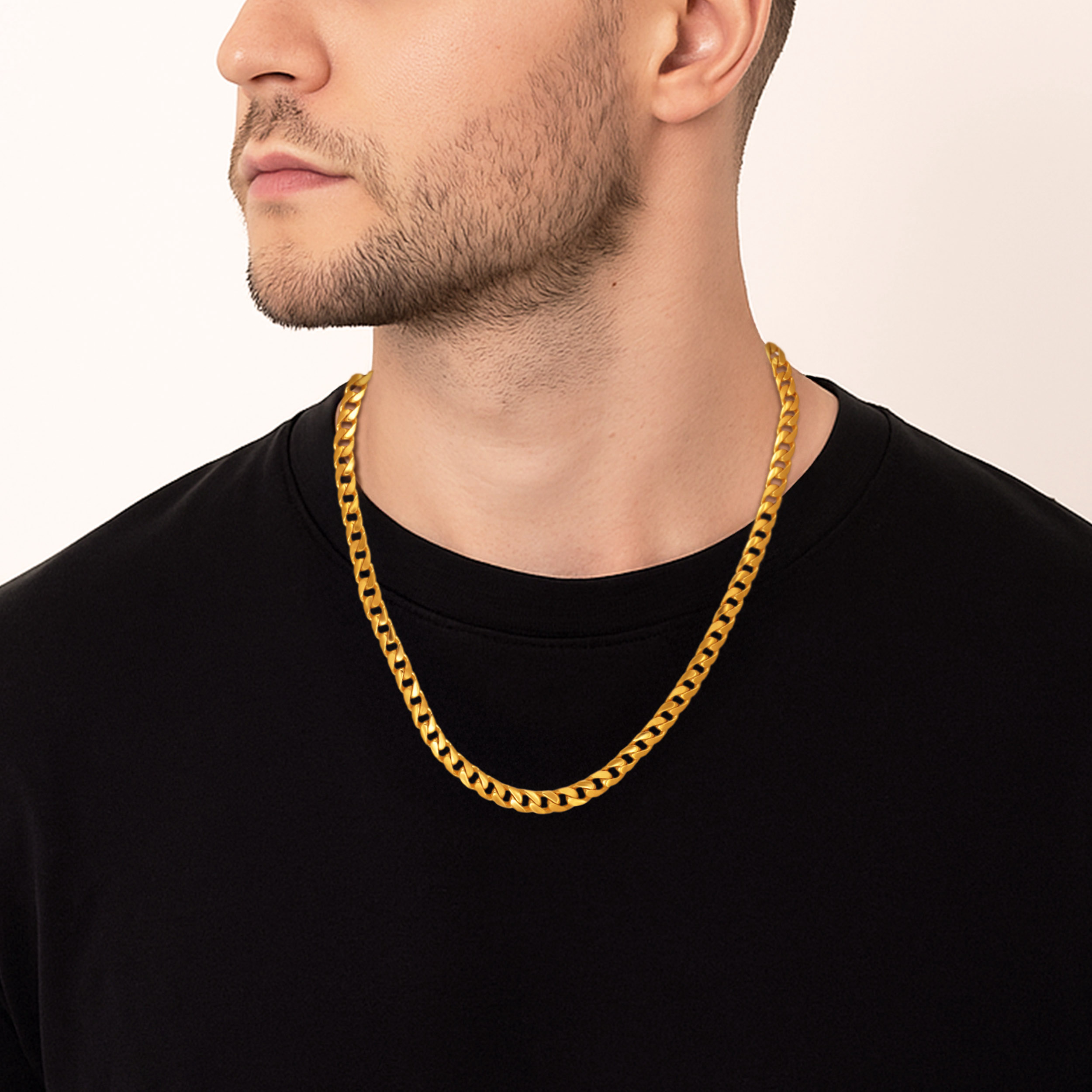 Rugged Curb-Link Men's Gold Chain - Senco Gold and Diamonds