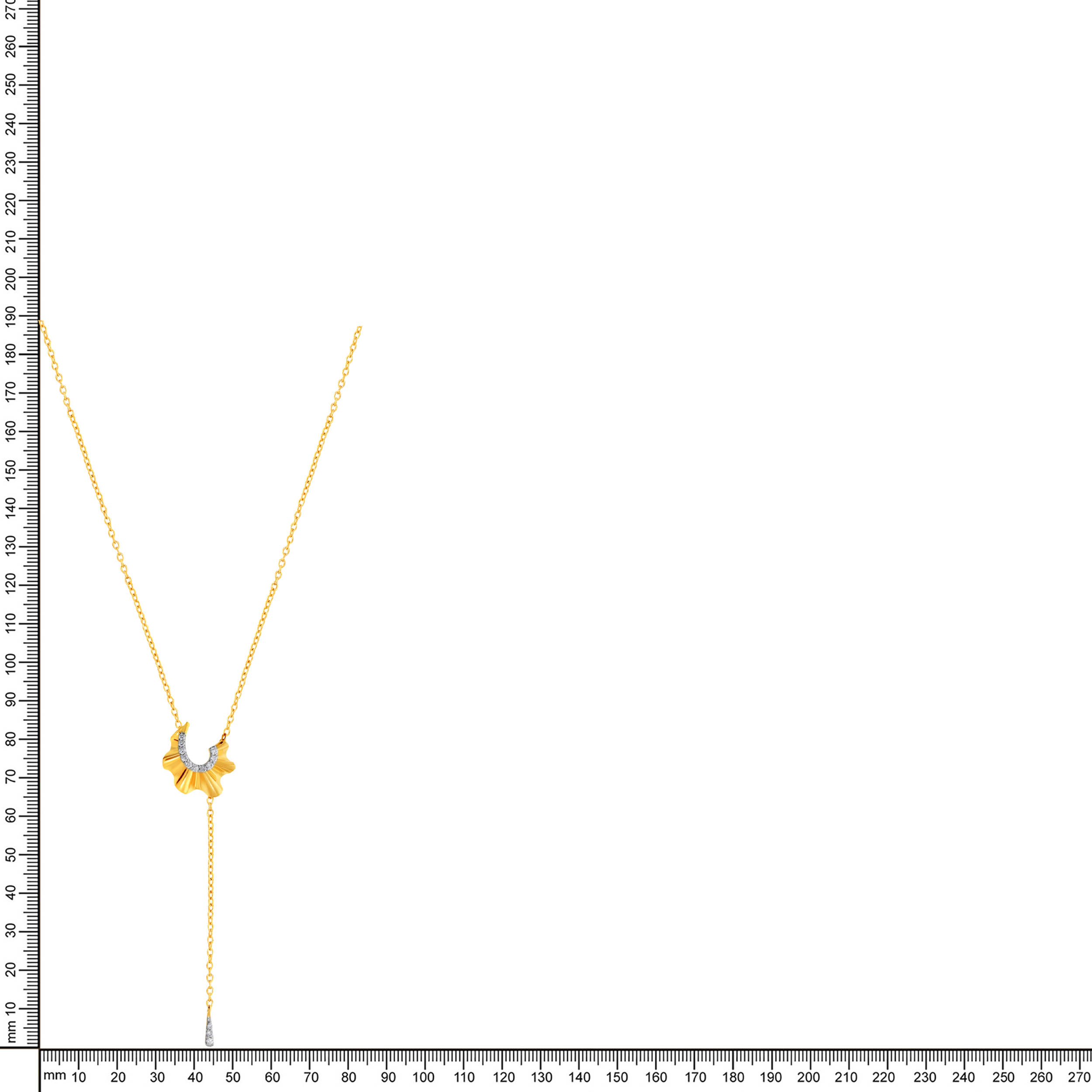 Pretty Flare Diamond Chain Pendant - Senco Gold and Diamonds