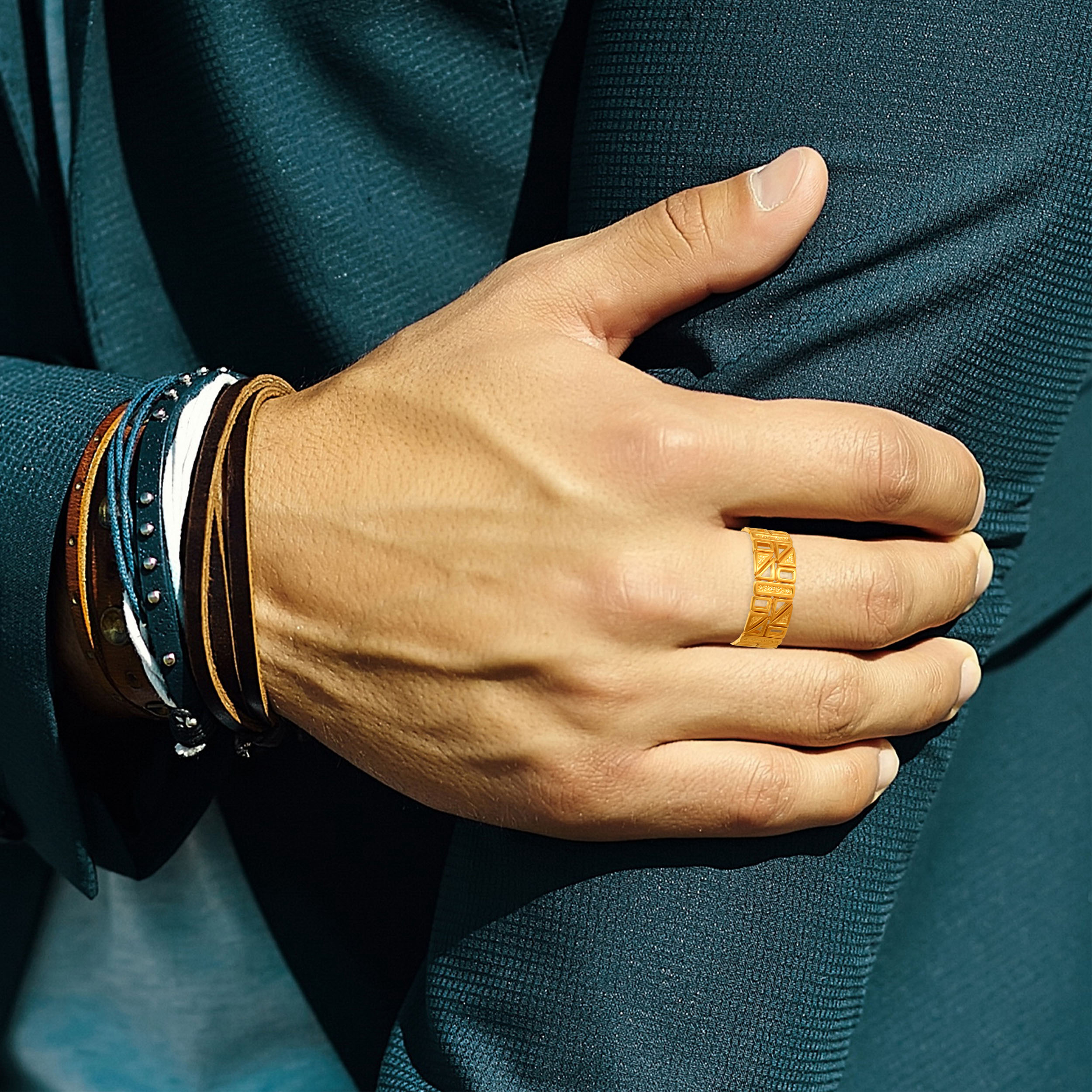 Gridcore Men's Gold Ring alternate view 2