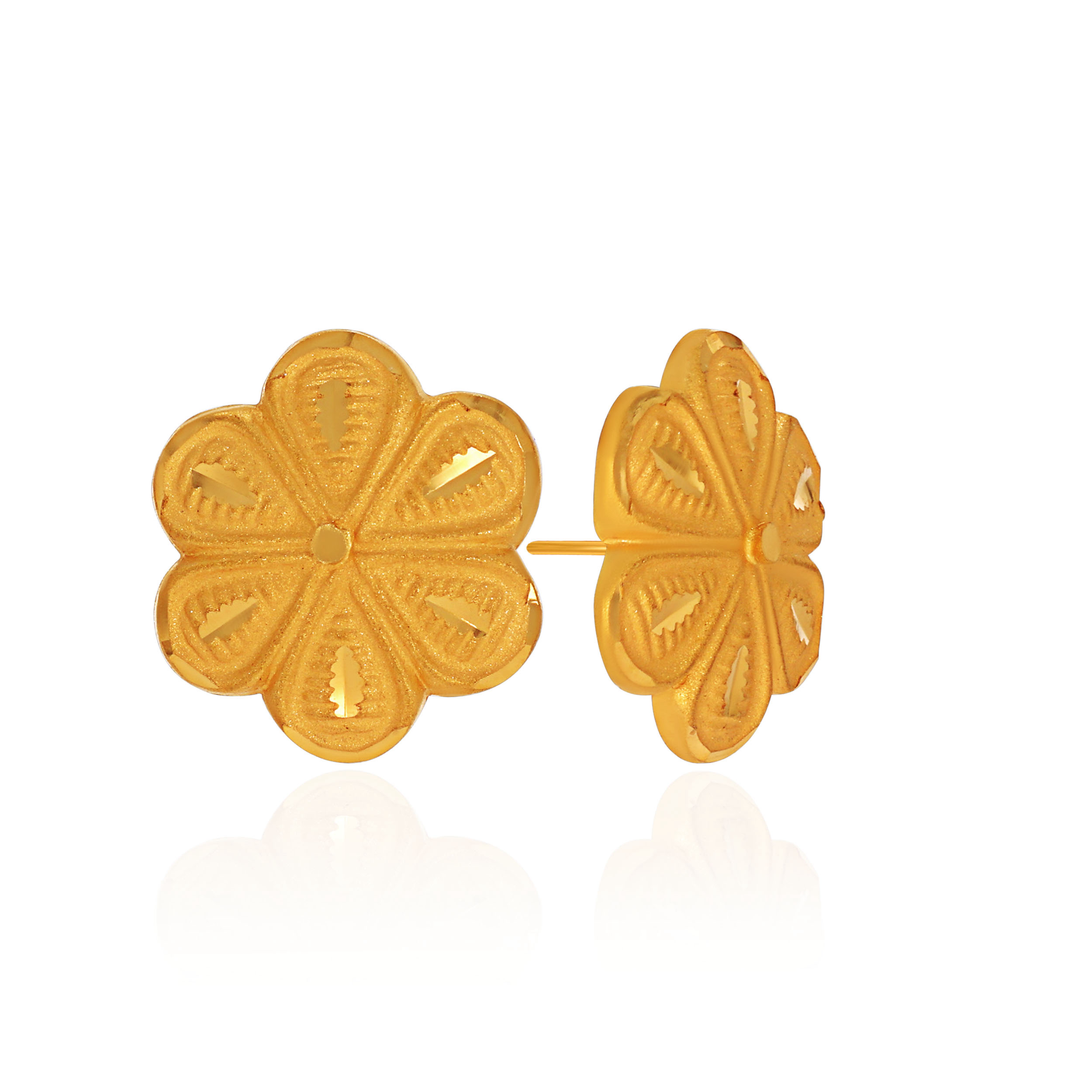 22K Yellow Gold Gold Studs Earrings-GP-D000712550 - Senco Gold and Diamonds
