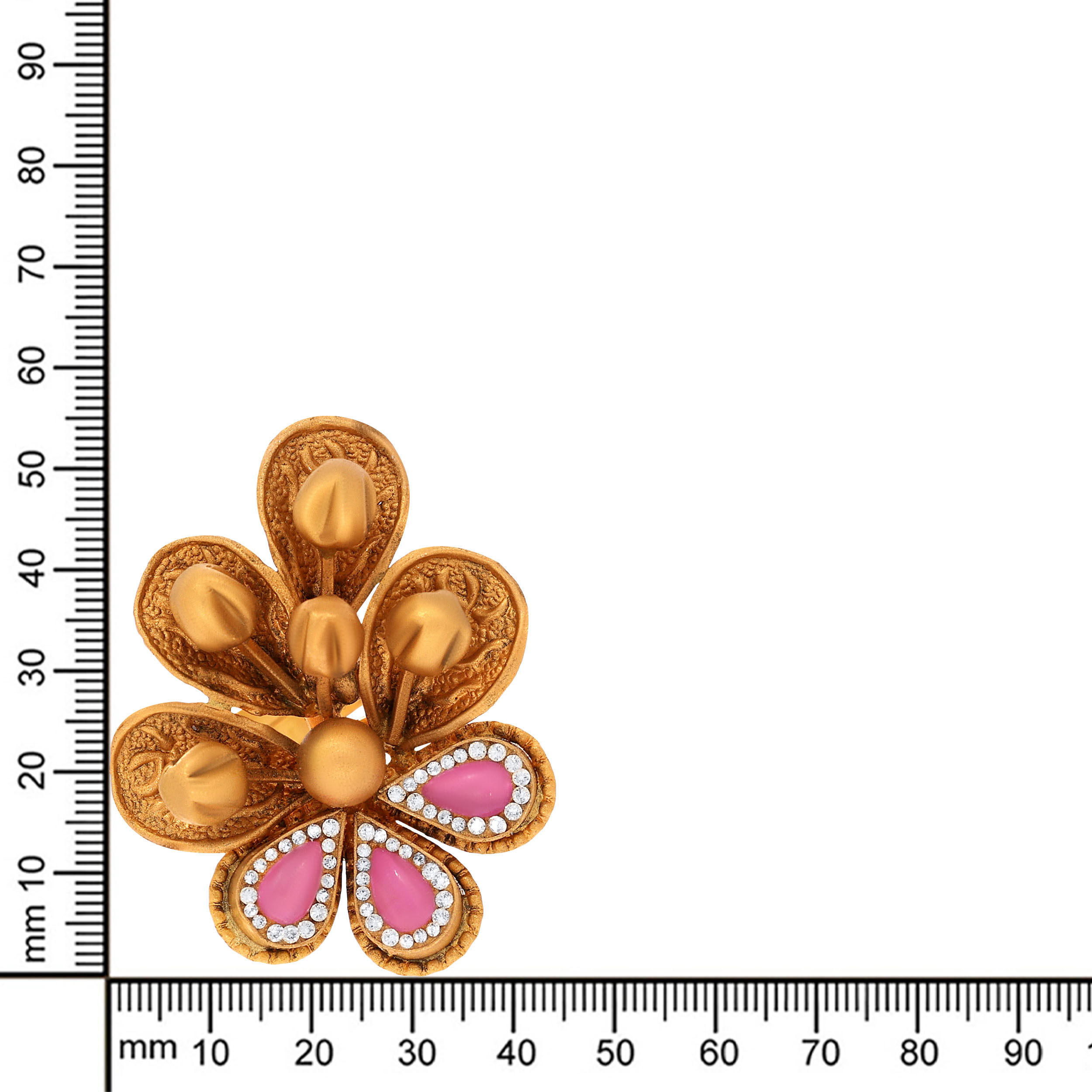 22K Yellow Gold Kundan Ring-GLR-D000765129 - Senco Gold and Diamonds