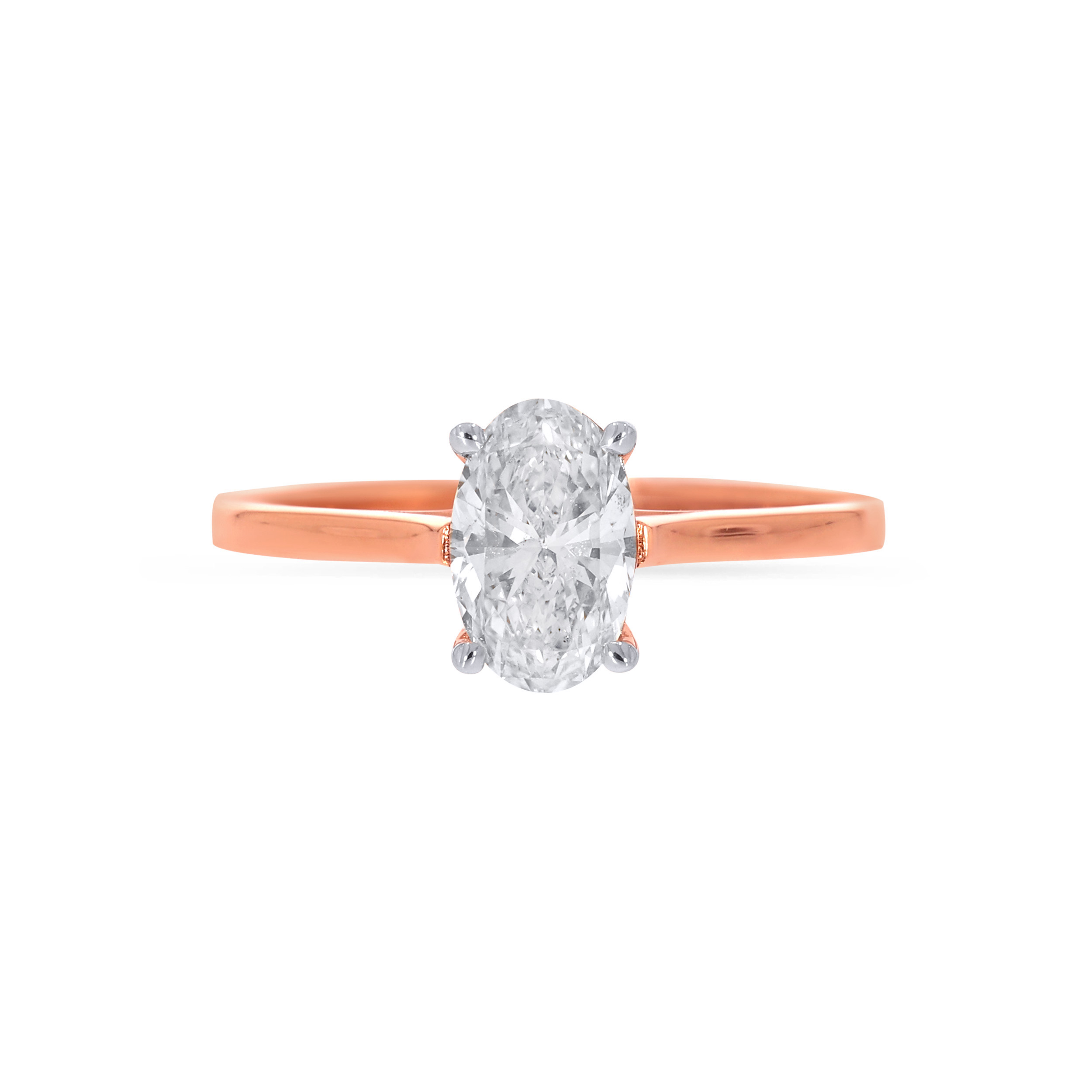 18K Rose Gold Solitaire Ring-DLR-D000756416 - Senco Gold and Diamonds