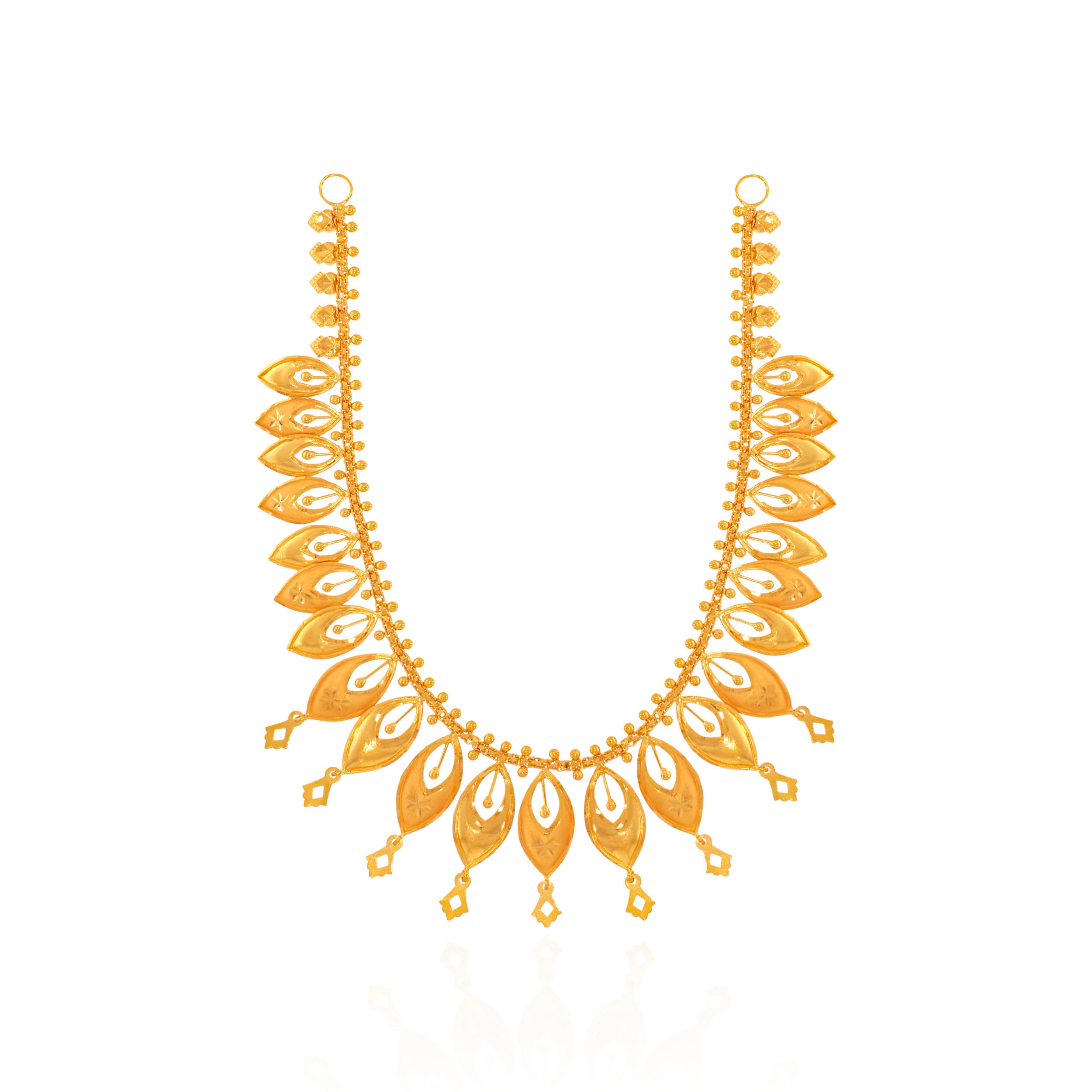 Intricate Petal Fringe Gold Necklace - Senco Gold and Diamonds