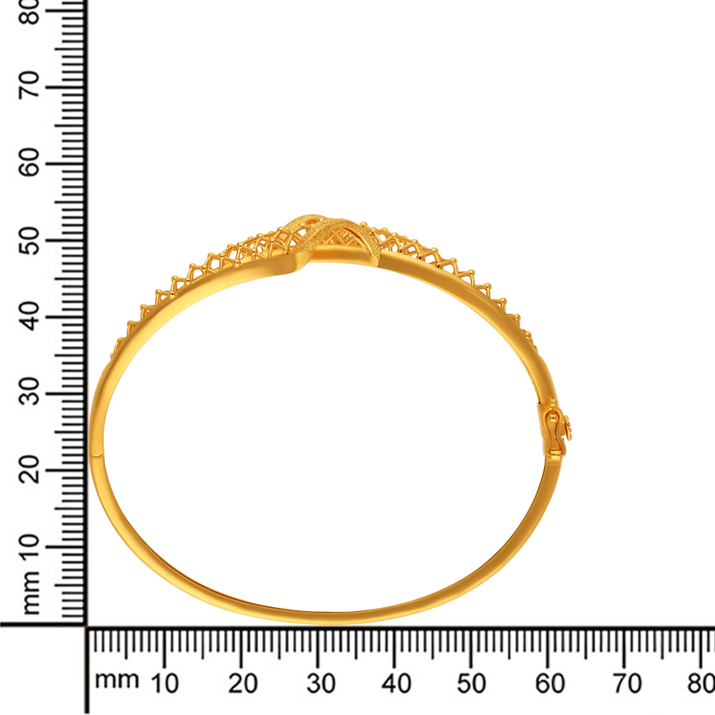 LatticeEmbrace Gold Bangle - Senco Gold and Diamonds