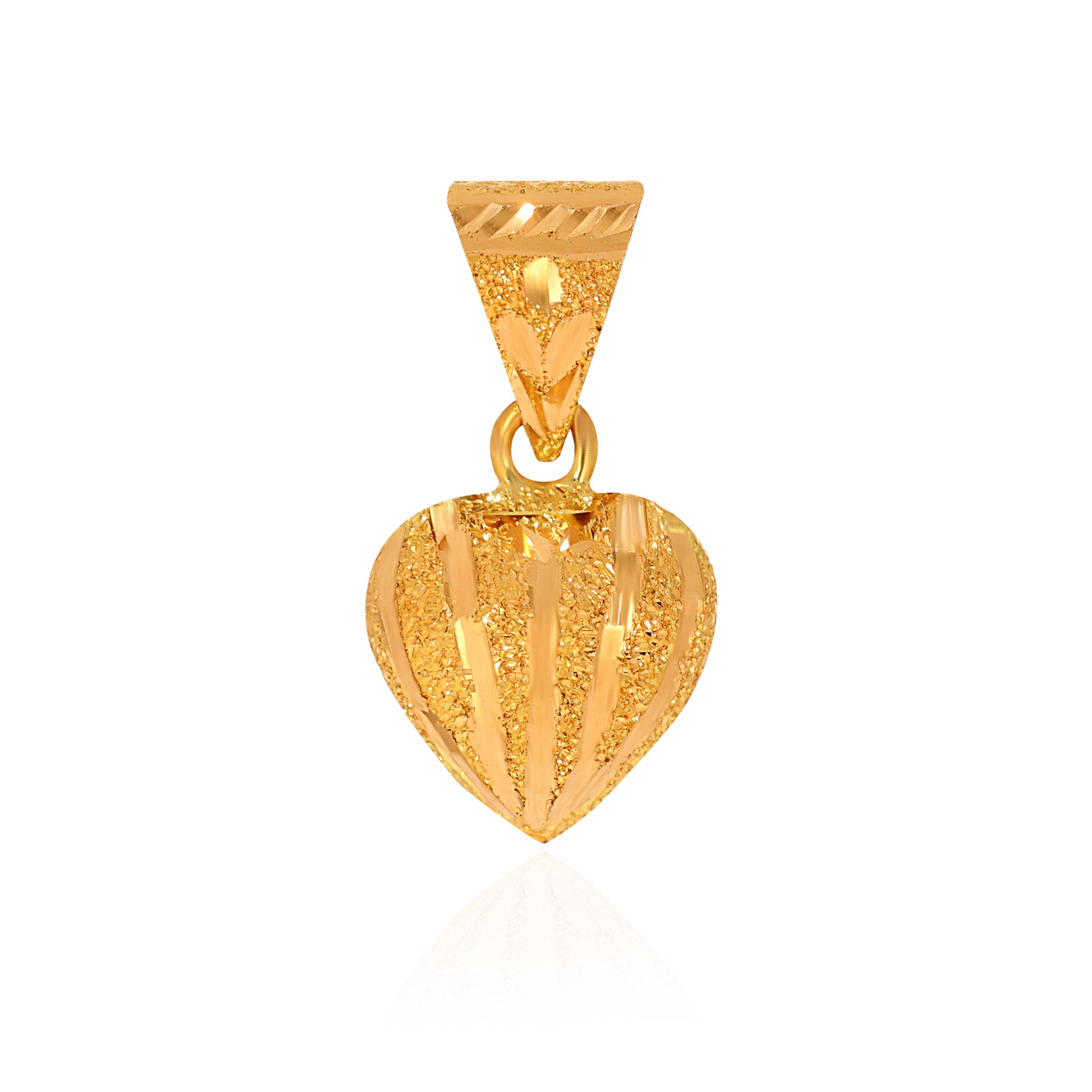 Whispers Of Light Heart Gold Pendant - Senco Gold and Diamonds