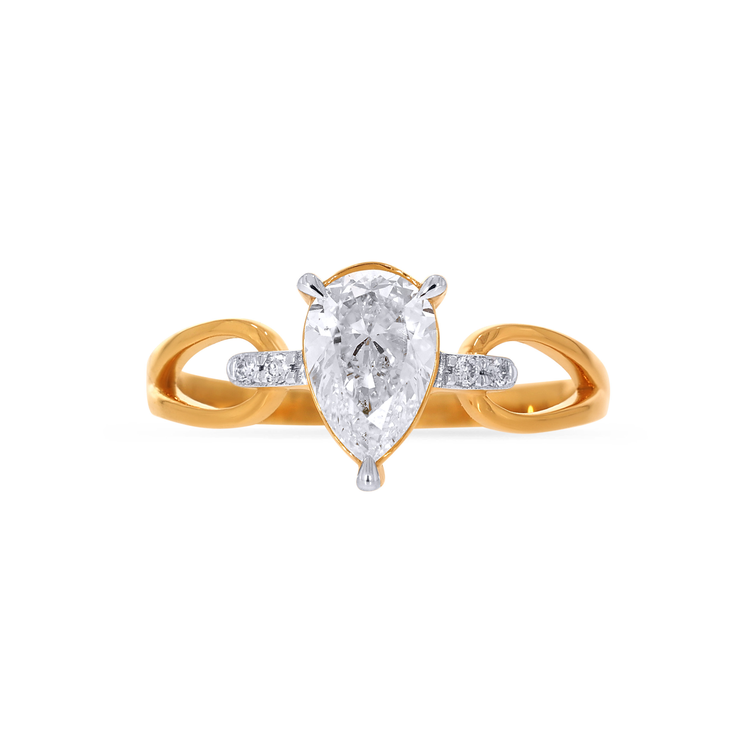 18K Yellow Gold Solitaire Ring-DLR-D000769992 - Senco Gold and Diamonds