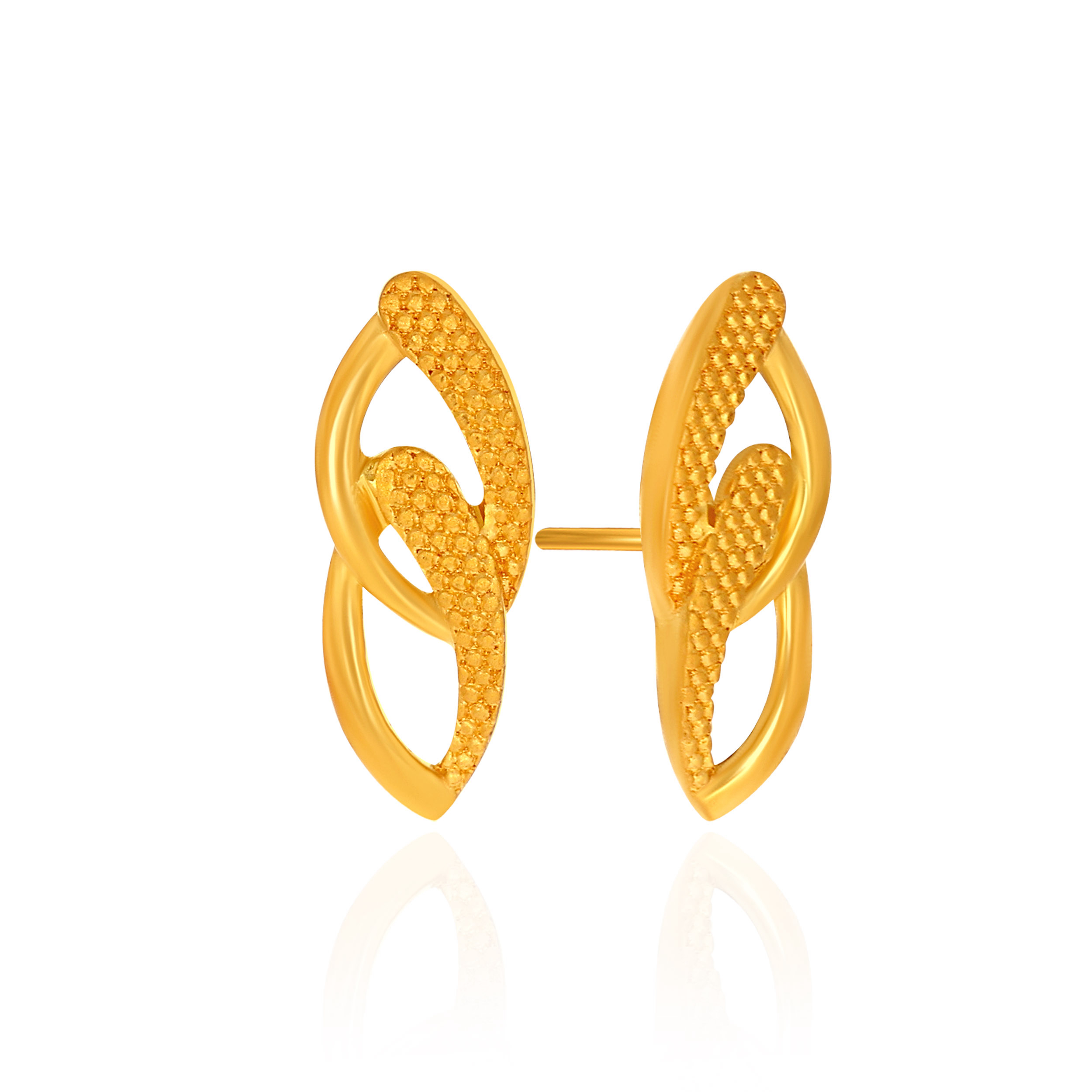Lira Gold Intertwine Studs - Senco Gold and Diamonds