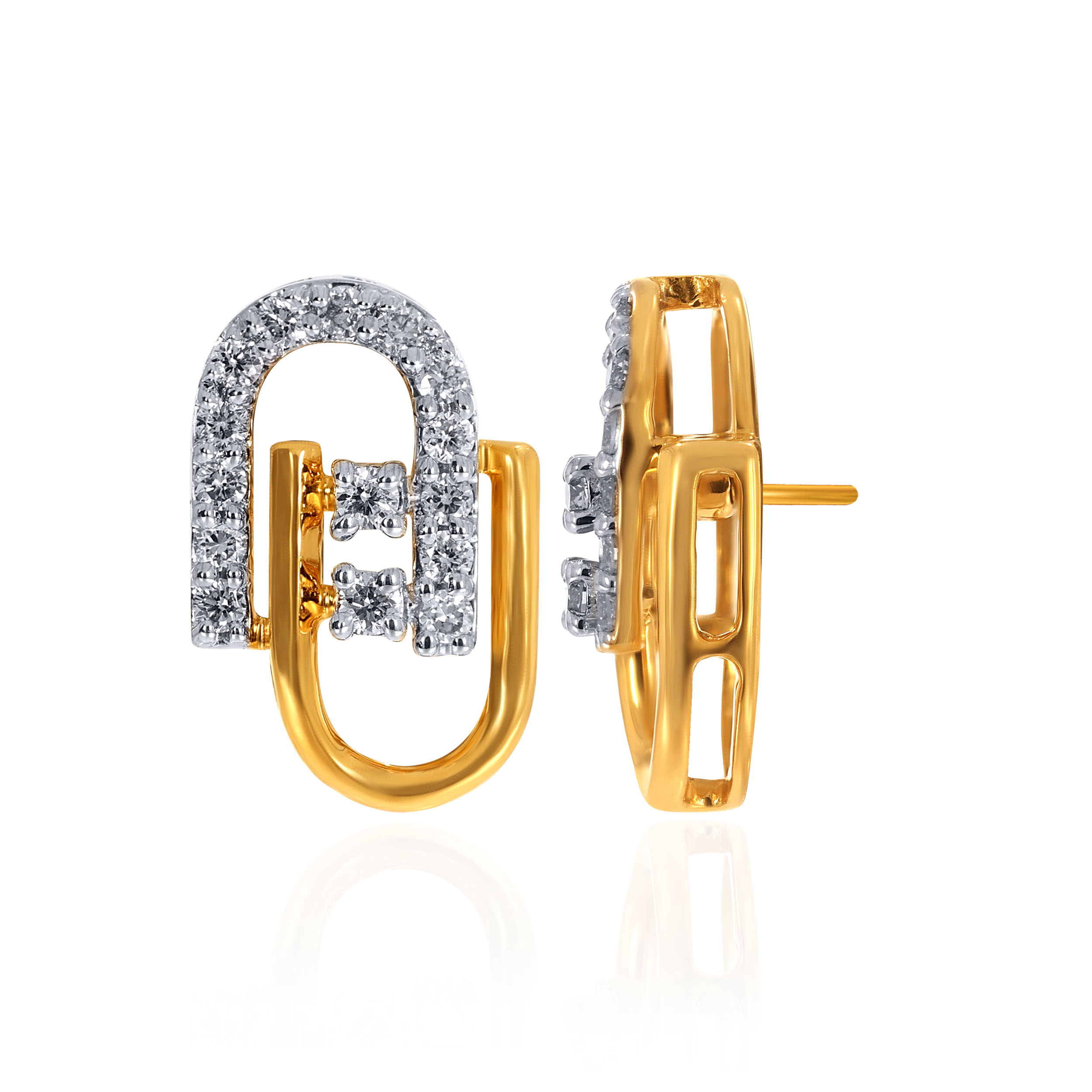 14K Yellow Gold Diamond Studs Earrings-DT-D000748774 - Senco Gold and Diamonds