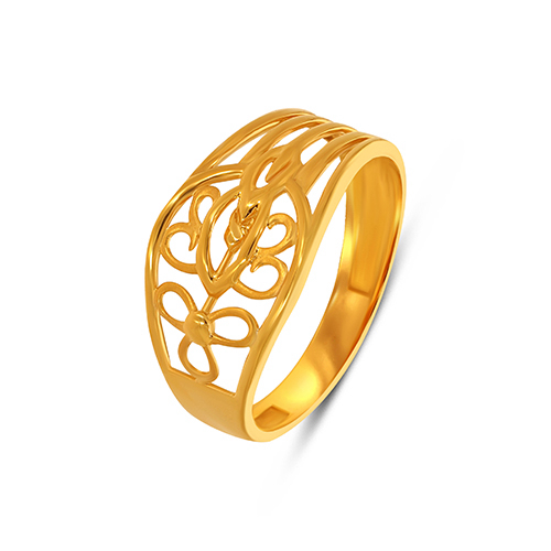 Aurelle Ornate Gold Ring - Senco Gold and Diamonds