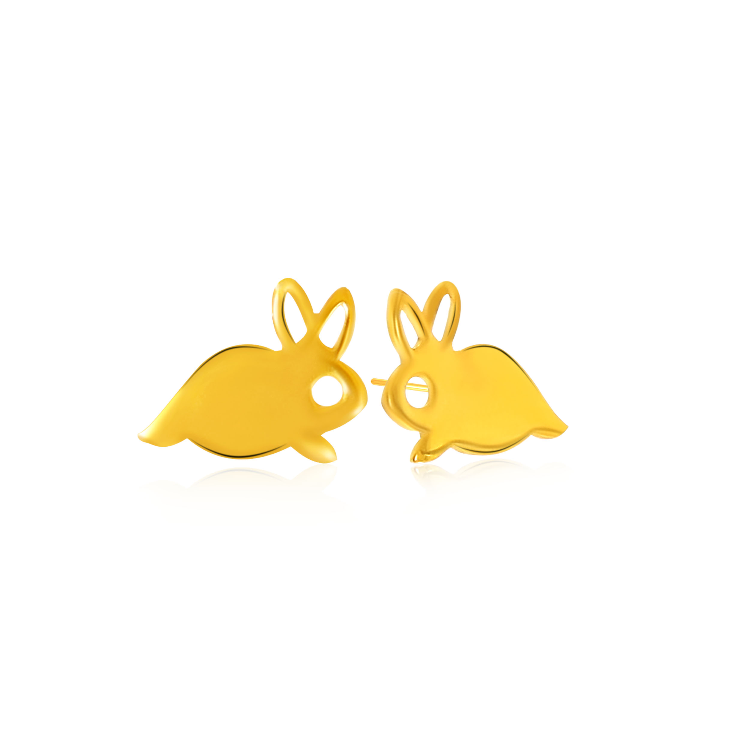 Furry Bunny Kids Gold Studs - Senco Gold and Diamonds
