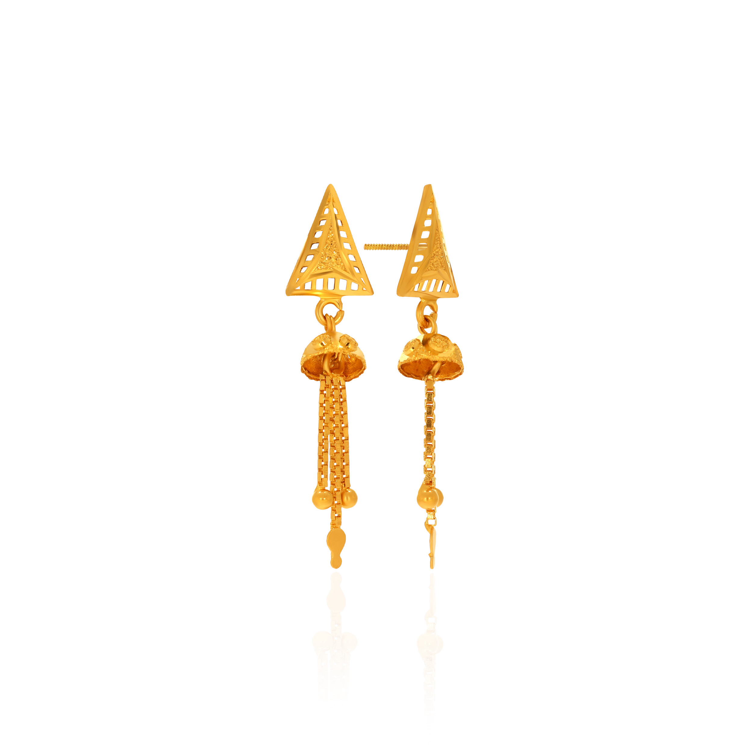 22K Yellow Gold Gold Drop Earrings-GP-D000764369 - Senco Gold and Diamonds