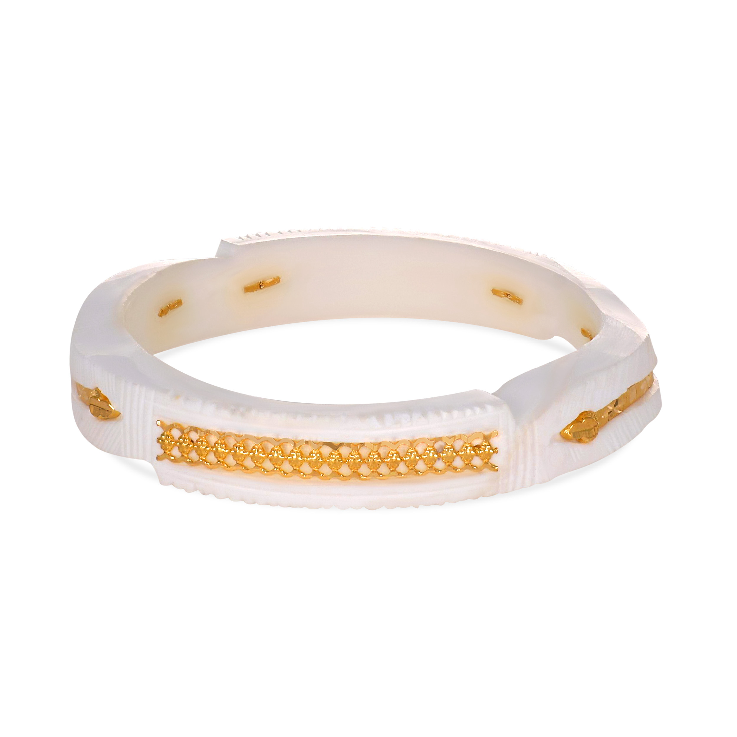 Epitome Of Elegance Gold Sankha Bangle - Senco Gold and Diamonds