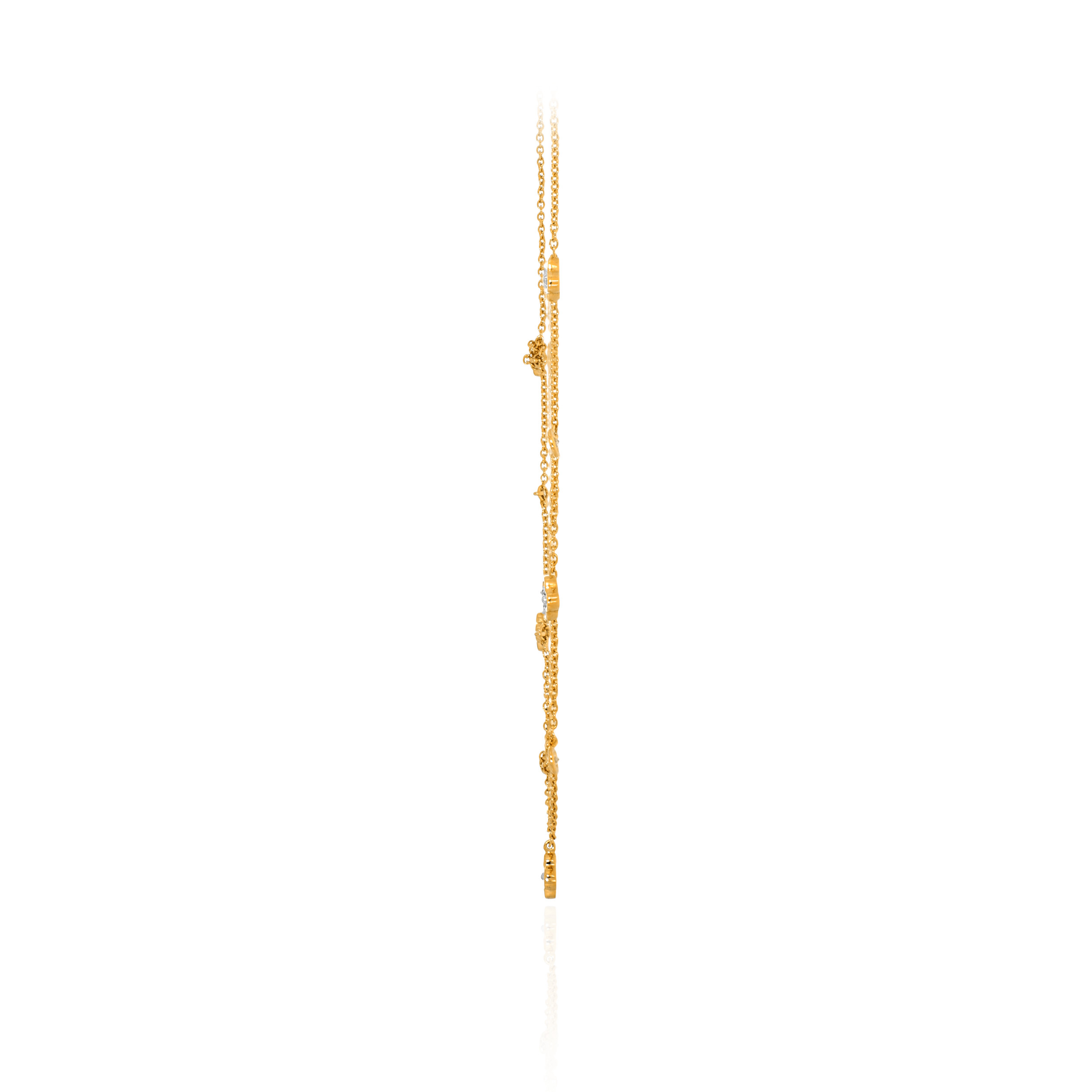 Marée Bloom Station Diamond Gold Necklace - Senco Gold and Diamonds