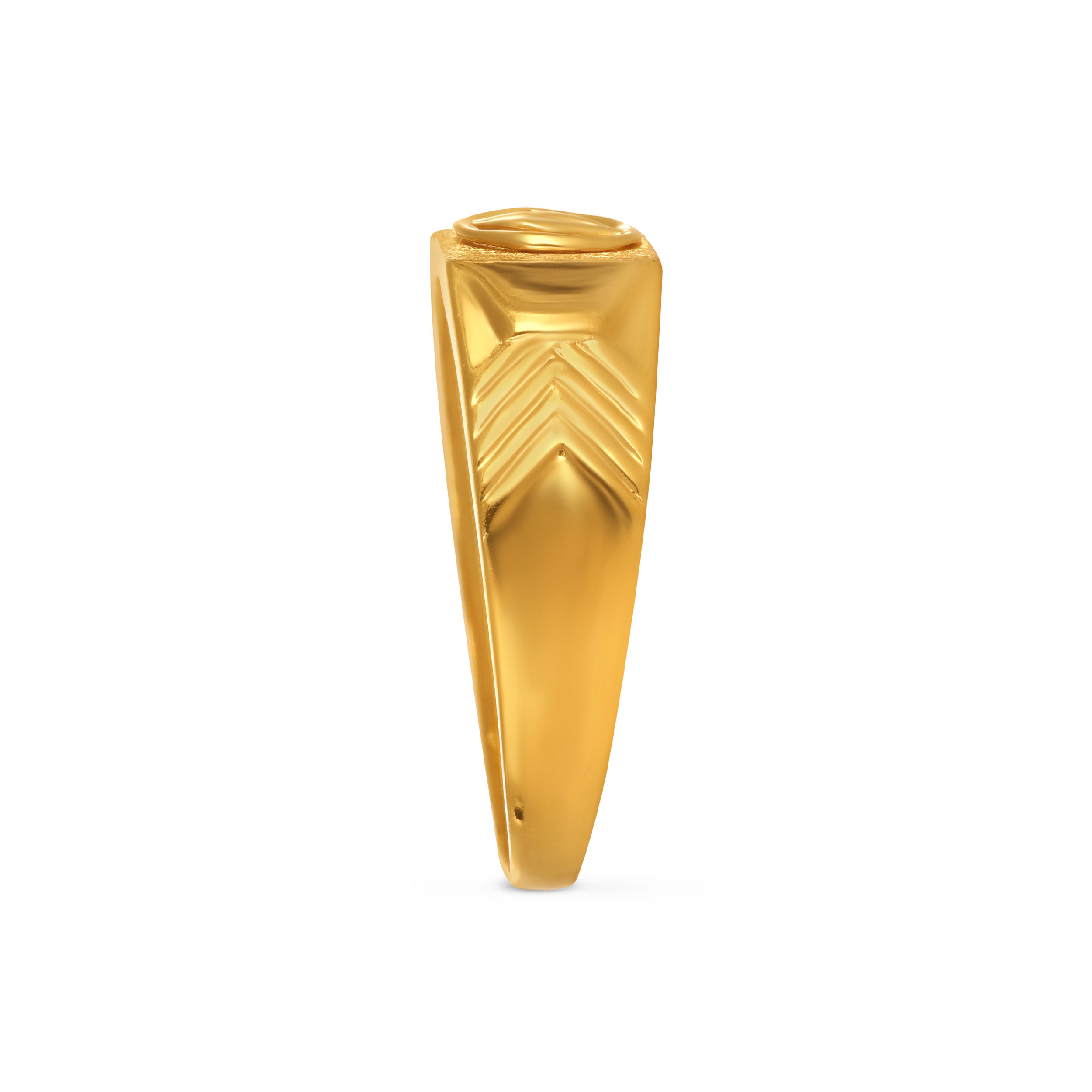 Versatile Geometric Motif Men's Gold Ring - Senco Gold and Diamonds