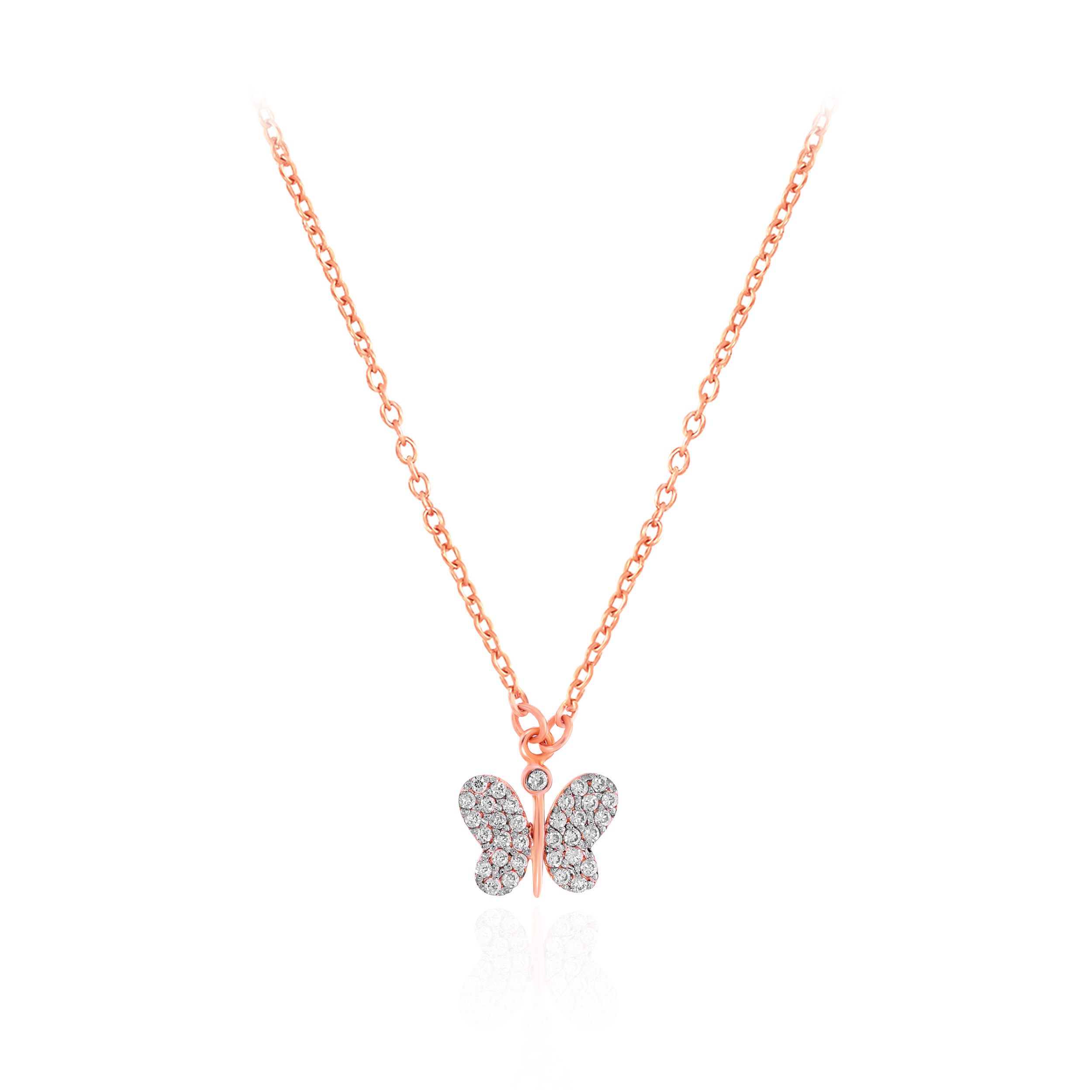 Rosé Flutter Gold Pendant - Senco Gold and Diamonds