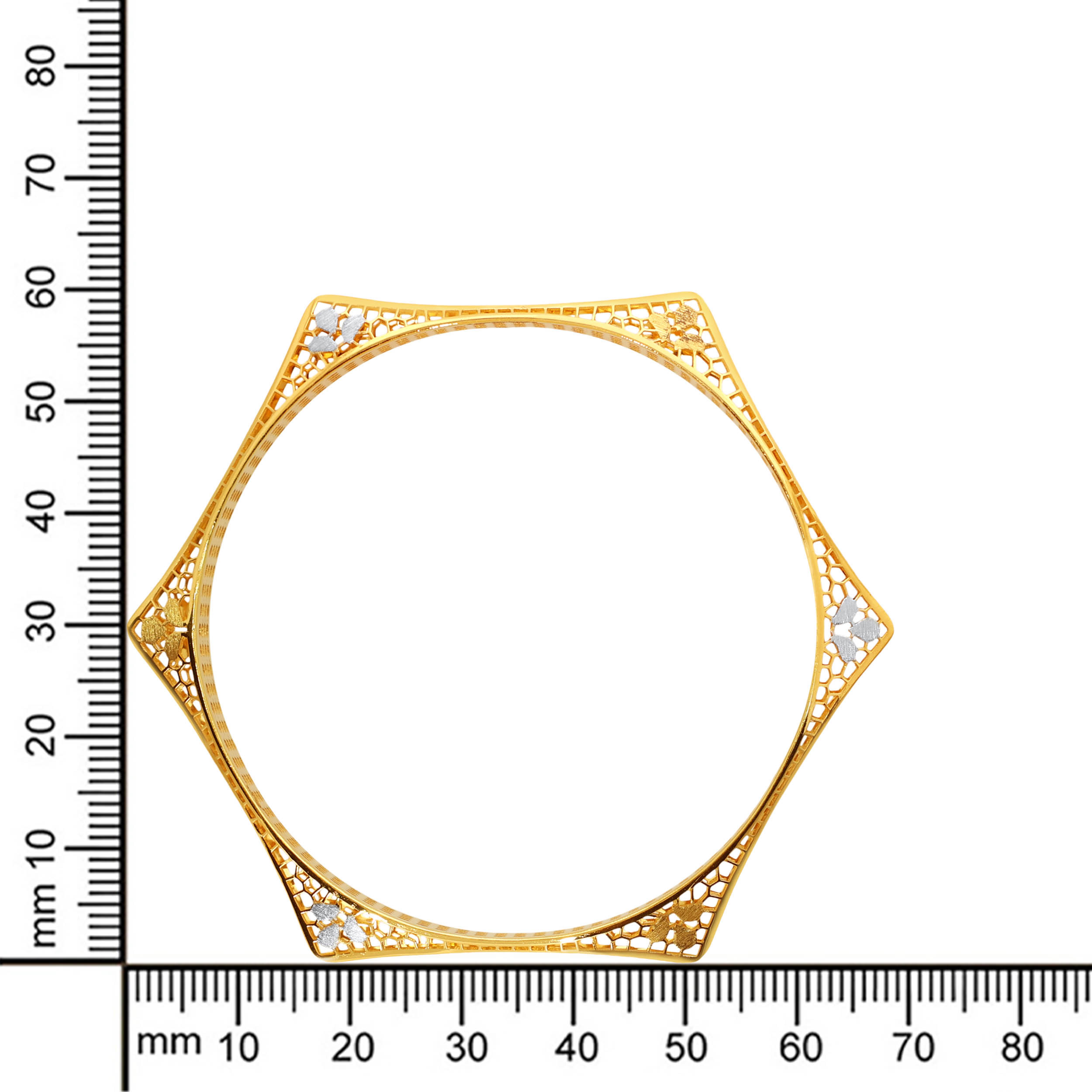 Aesthetic Flair Gold Bangle - Senco Gold and Diamonds
