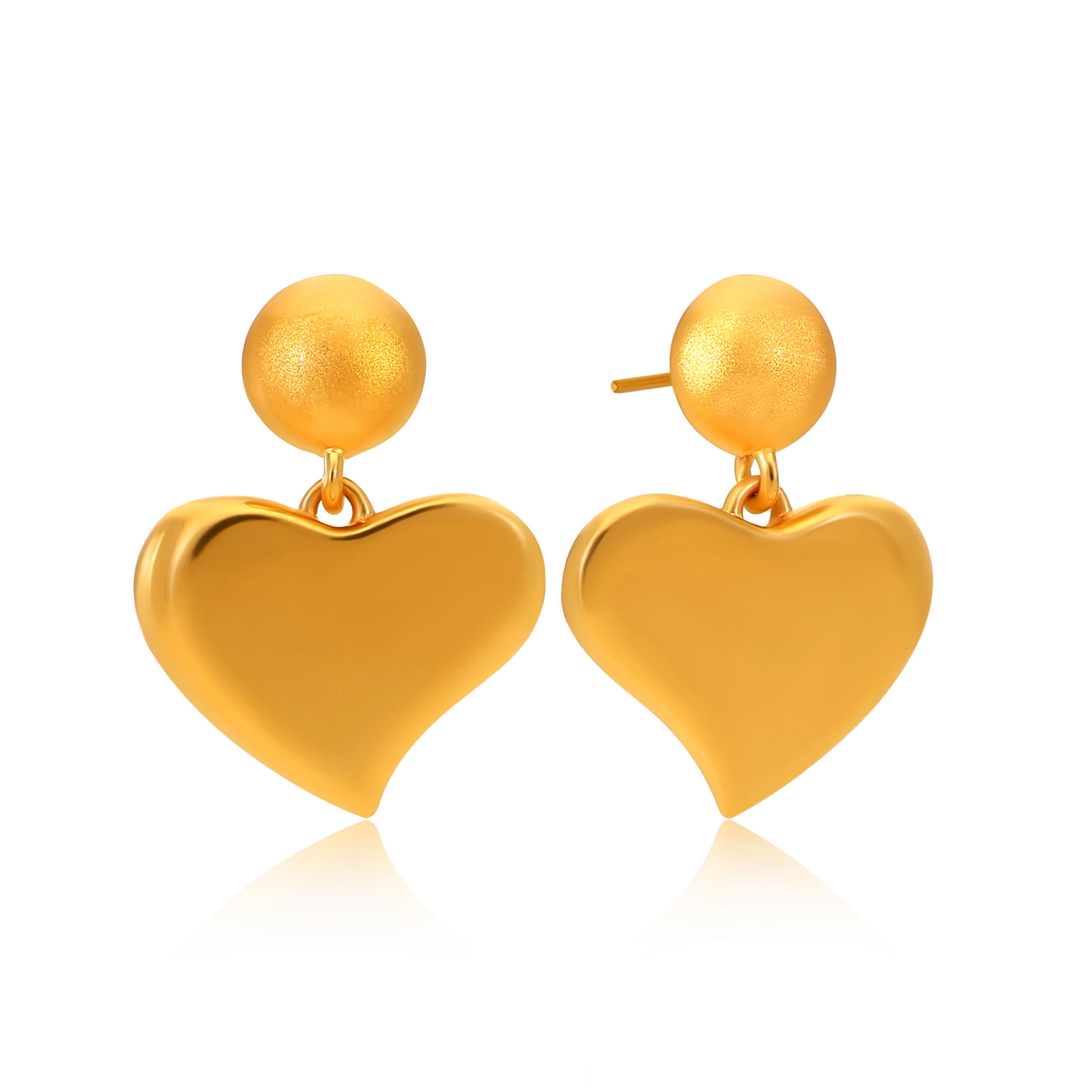 Seraphina Heart Gold Earrings - Senco Gold and Diamonds