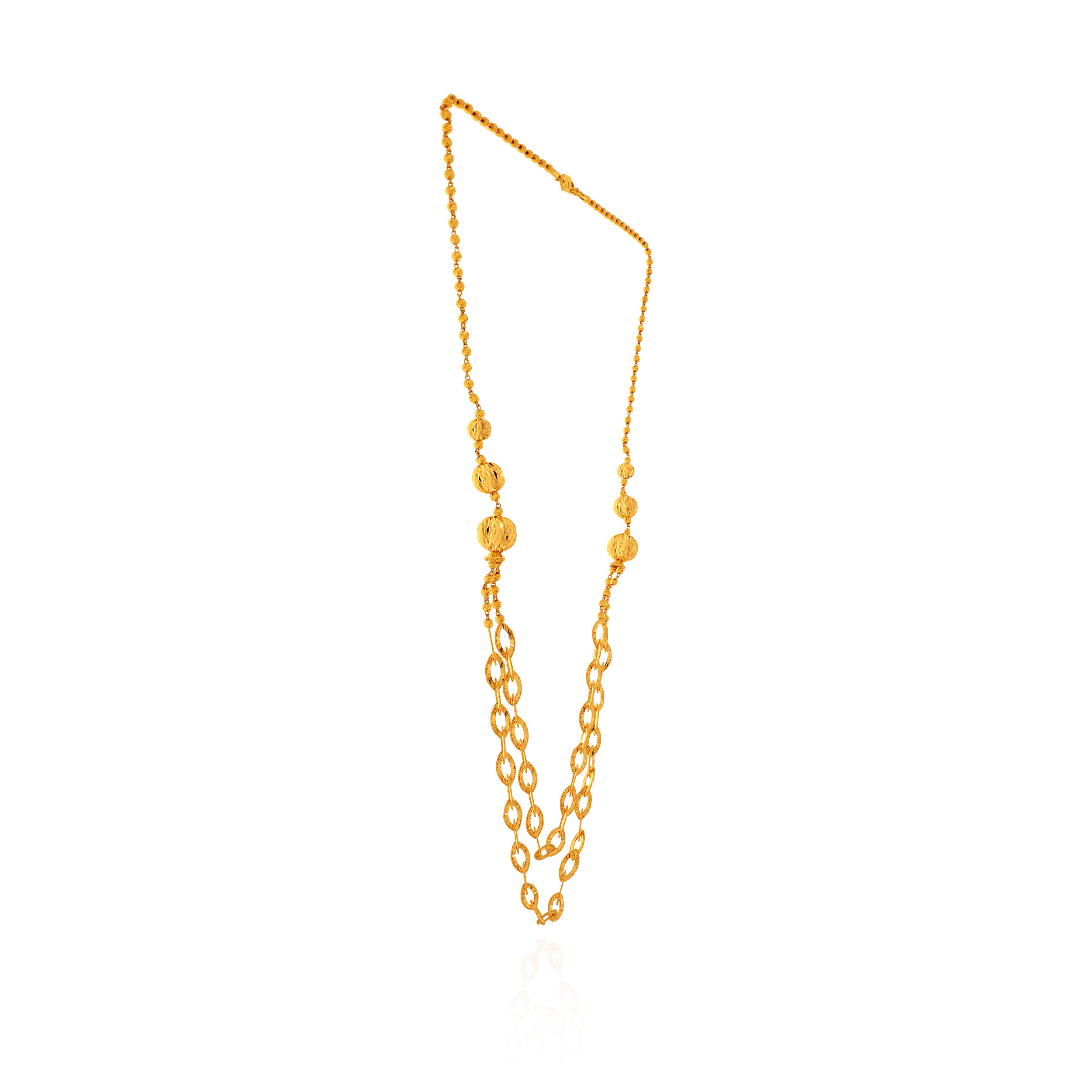 Twin Grace Textured Gold Chain - Senco Gold and Diamonds