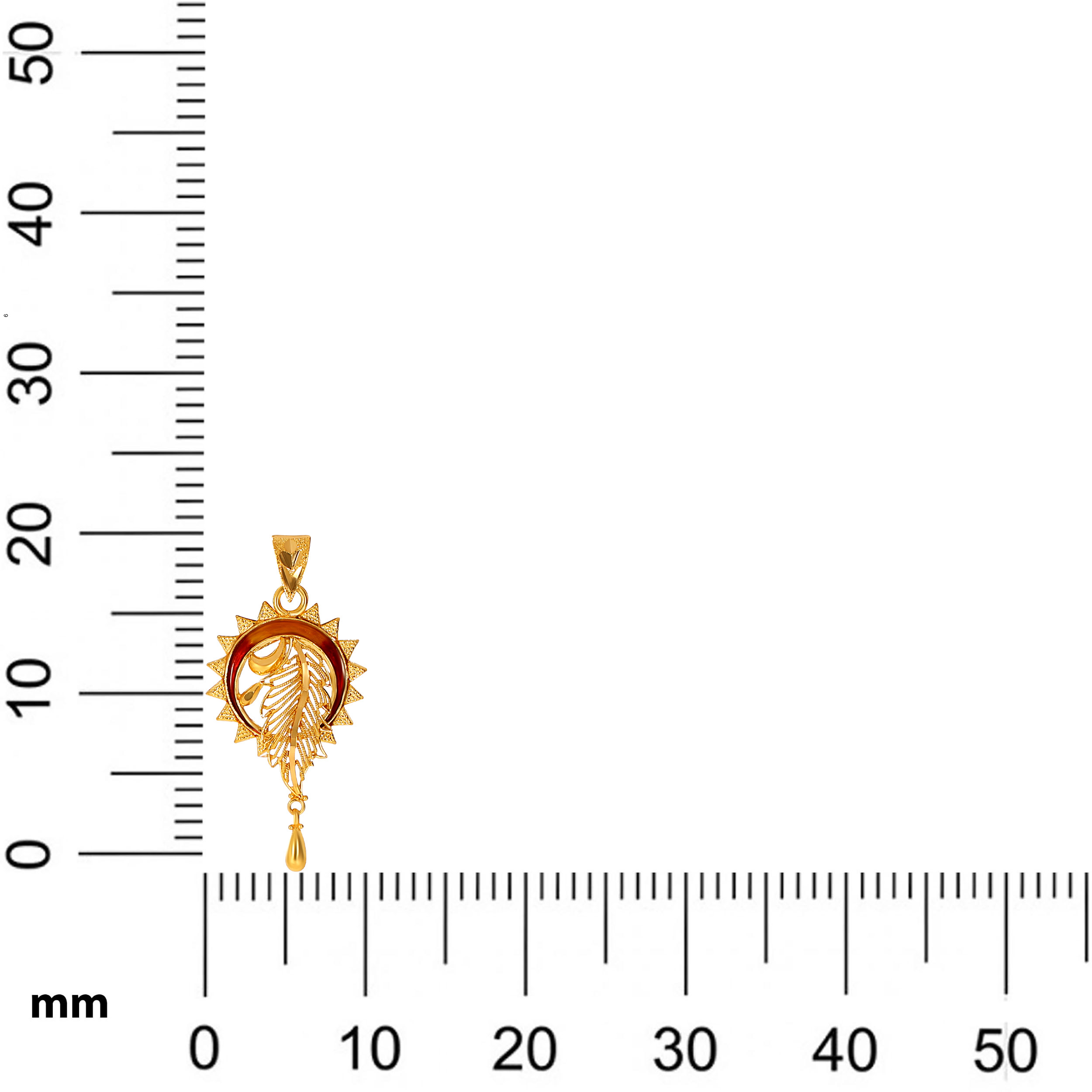 Peacock Sunburst Gold Pendant - Senco Gold and Diamonds