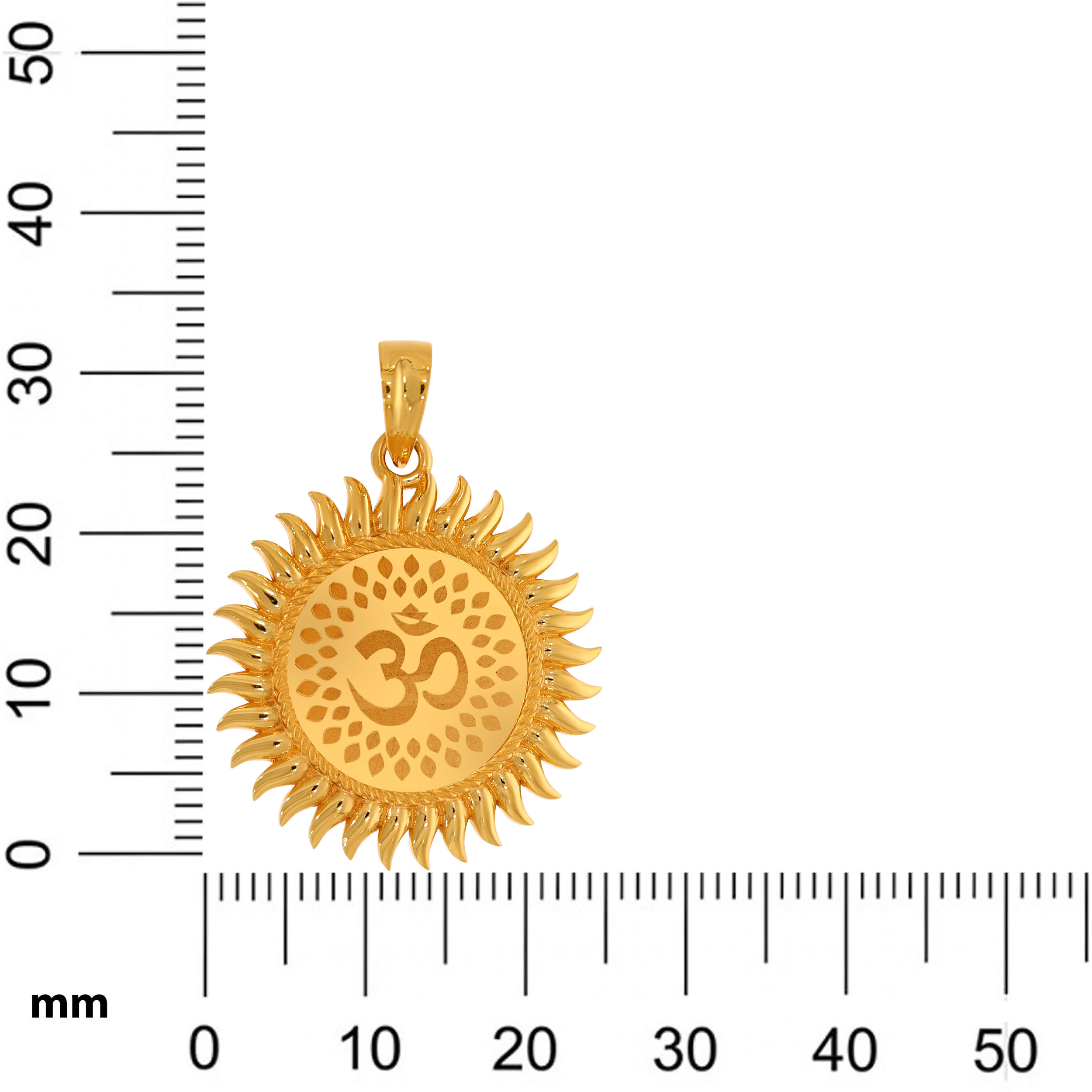 Blessed Om Gold Pendant - Senco Gold and Diamonds