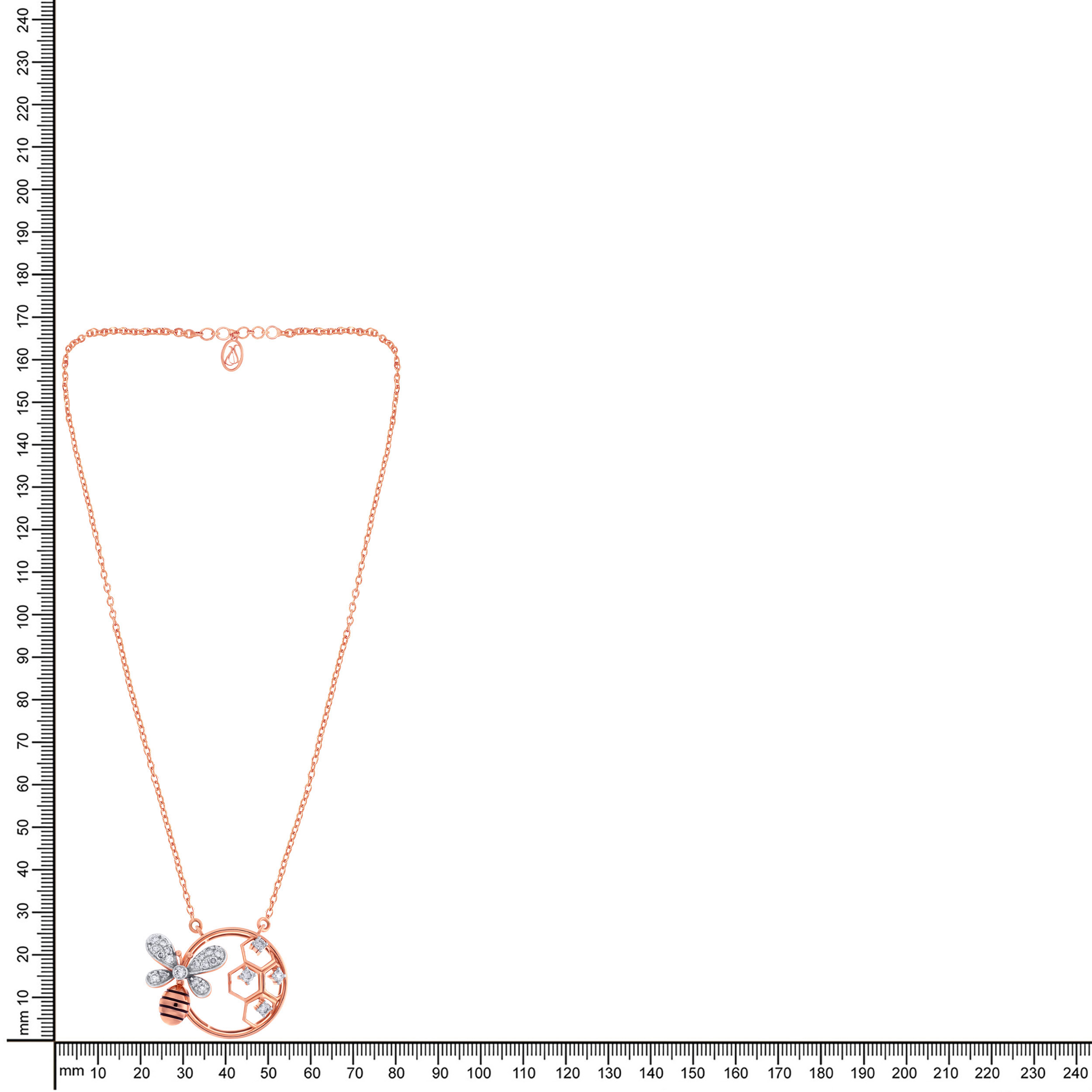 Sparkling Beehive Diamond Chain Pendant - Senco Gold and Diamonds