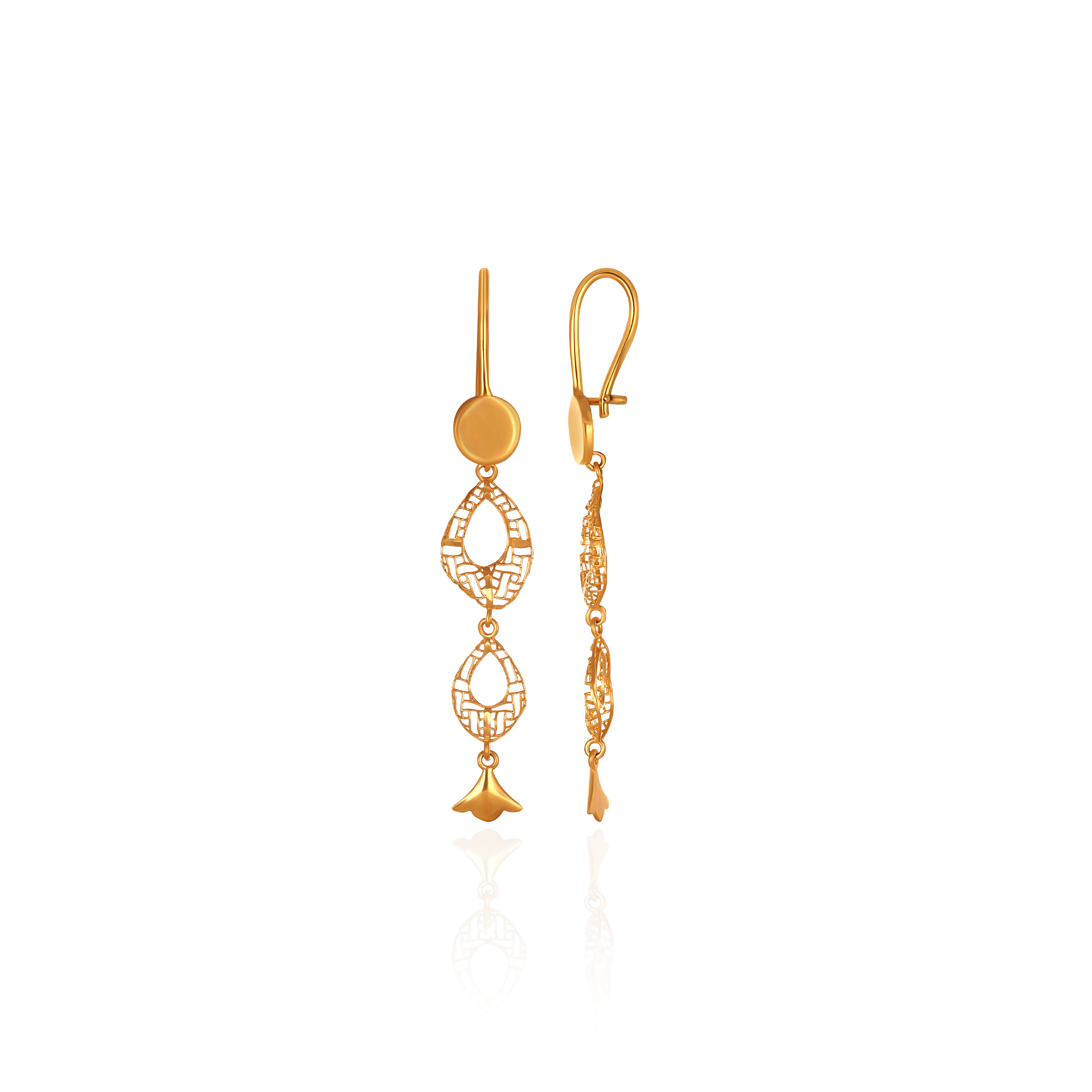Dreamy Droplets Gold Hoop Earrings - Senco Gold and Diamonds