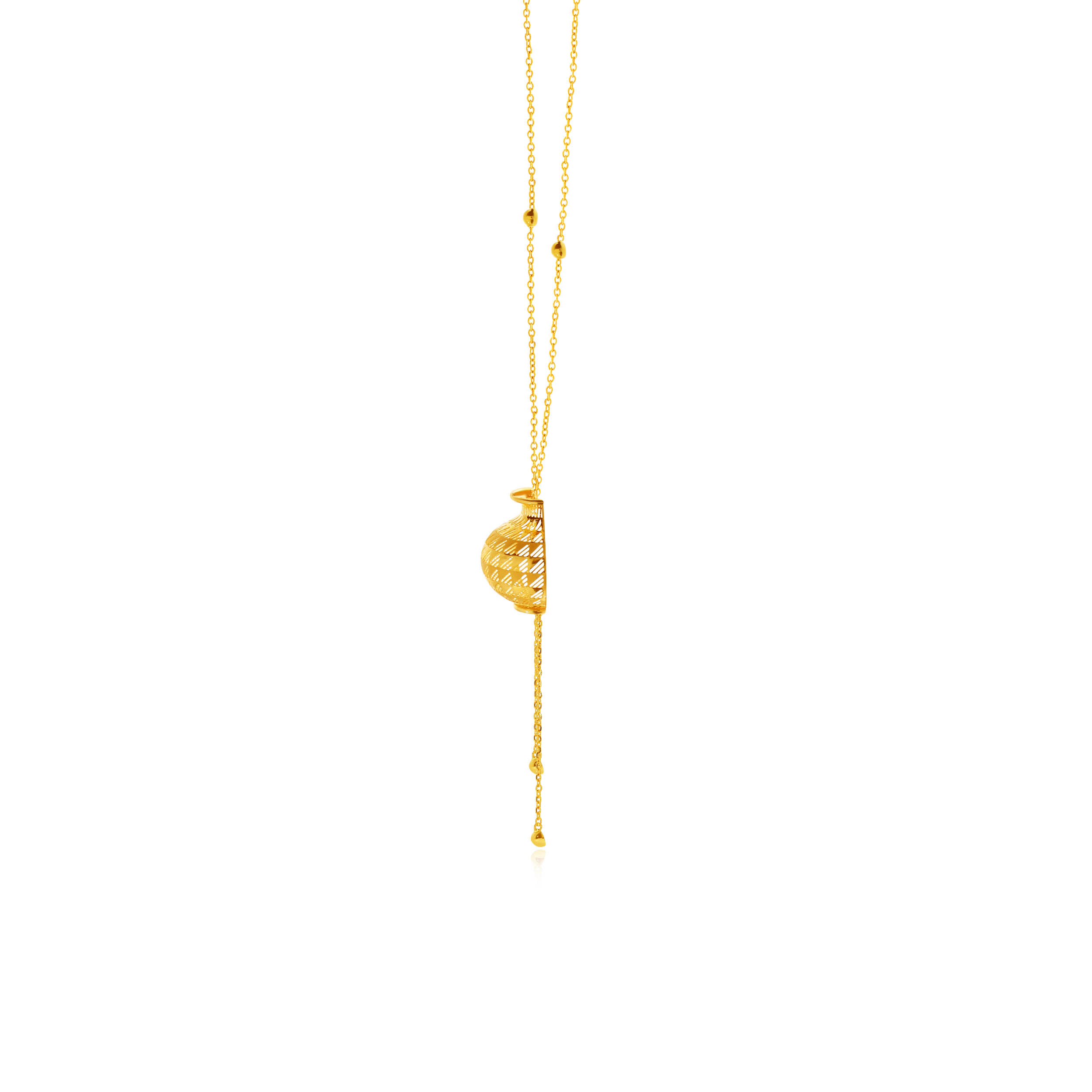 Artistic Pot Gold Chain Pendant - Senco Gold and Diamonds